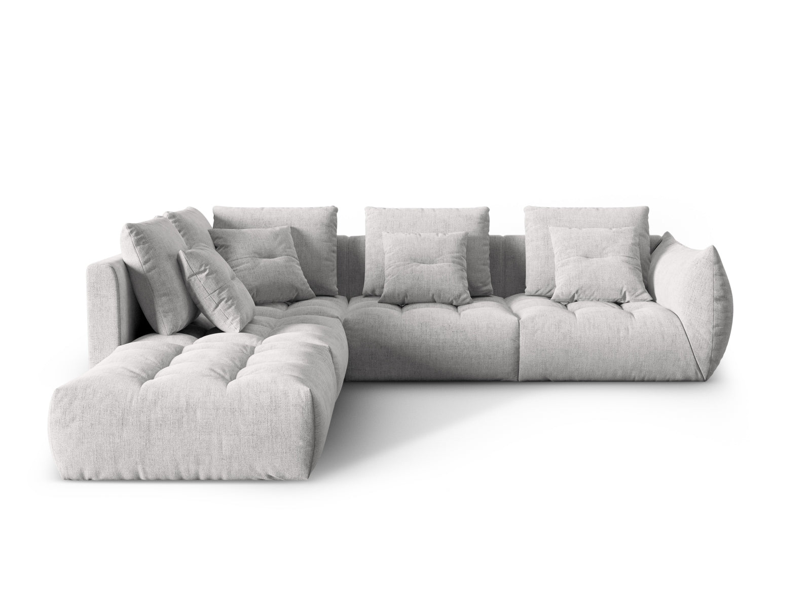 Bloom Modulares Ecksofa links 4 Sitzer in Silver präsentiert im Onlineshop von KAQTU Design AG. Ecksofa links ist von Micadoni