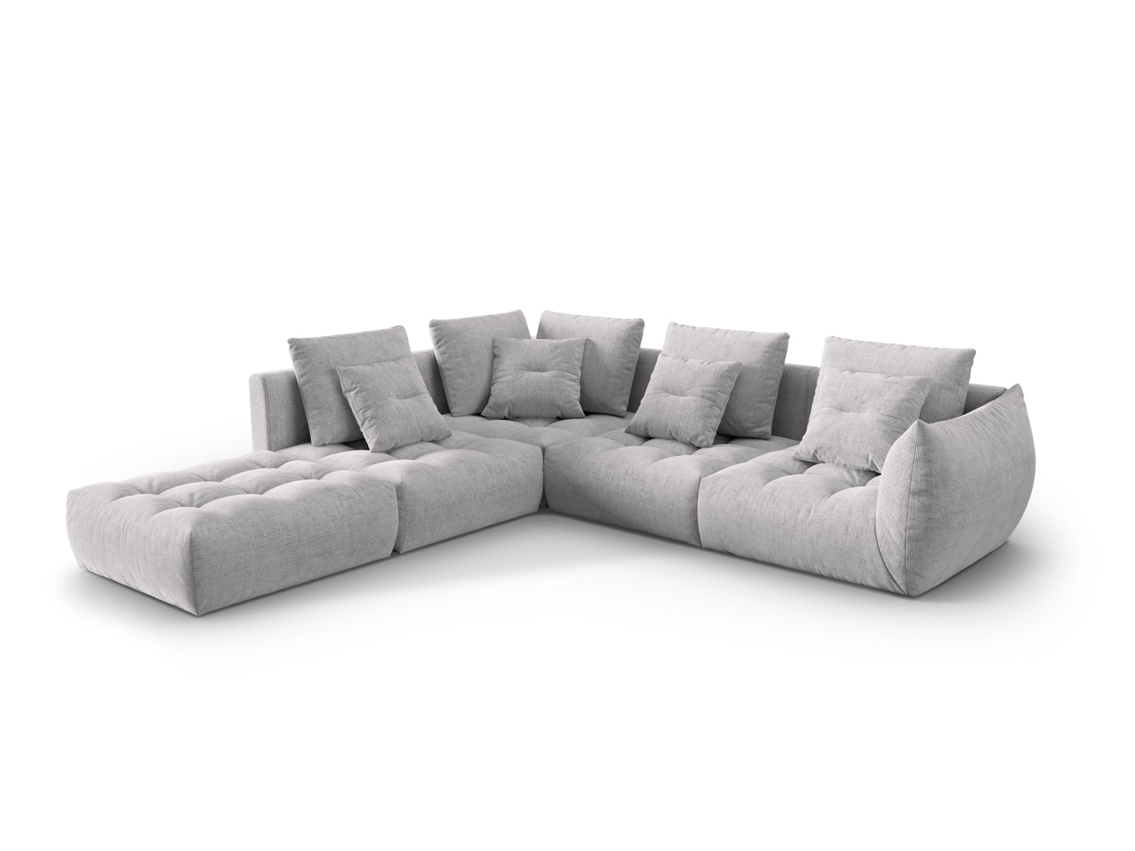 Erleben Sie das Bloom Modulare Ecksofa links 4 Sitzer von Micadoni – stilvolles Design, hervorragender Komfort und flexible Gestaltung für Ihr Wohnambiente.