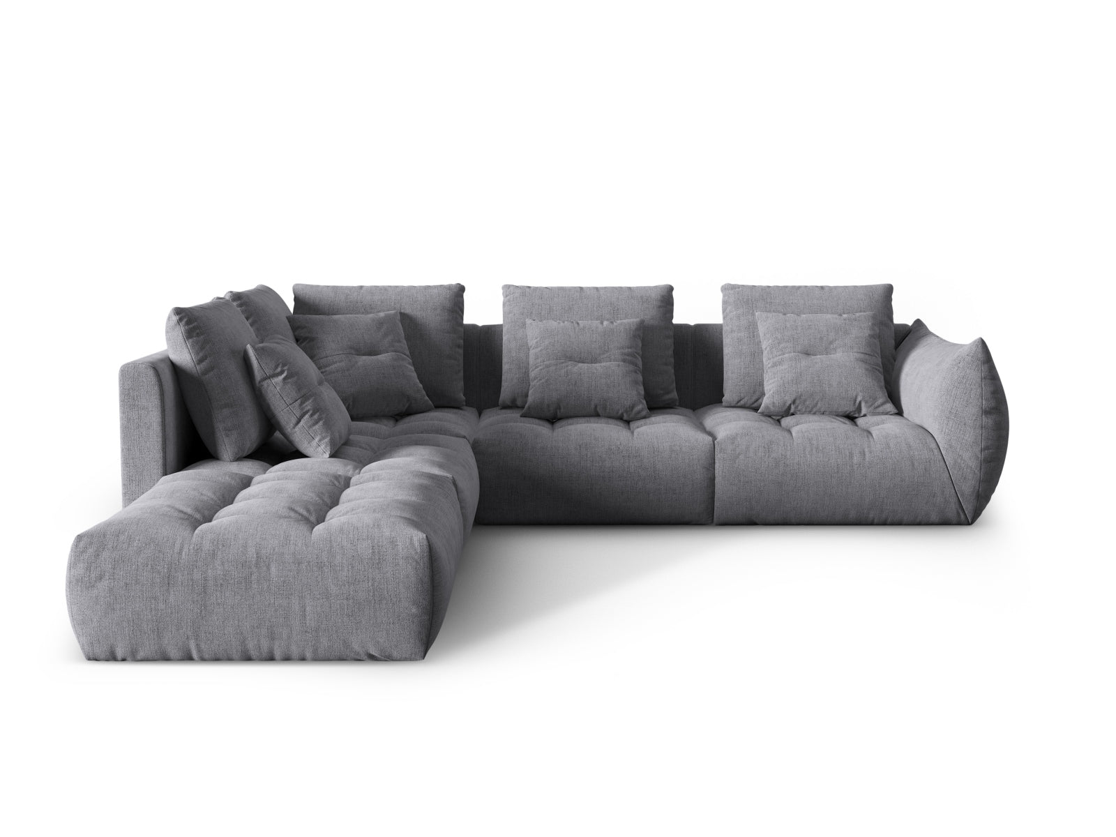 Bloom Modulares Ecksofa links 4 Sitzer in Grey präsentiert im Onlineshop von KAQTU Design AG. Ecksofa links ist von Micadoni