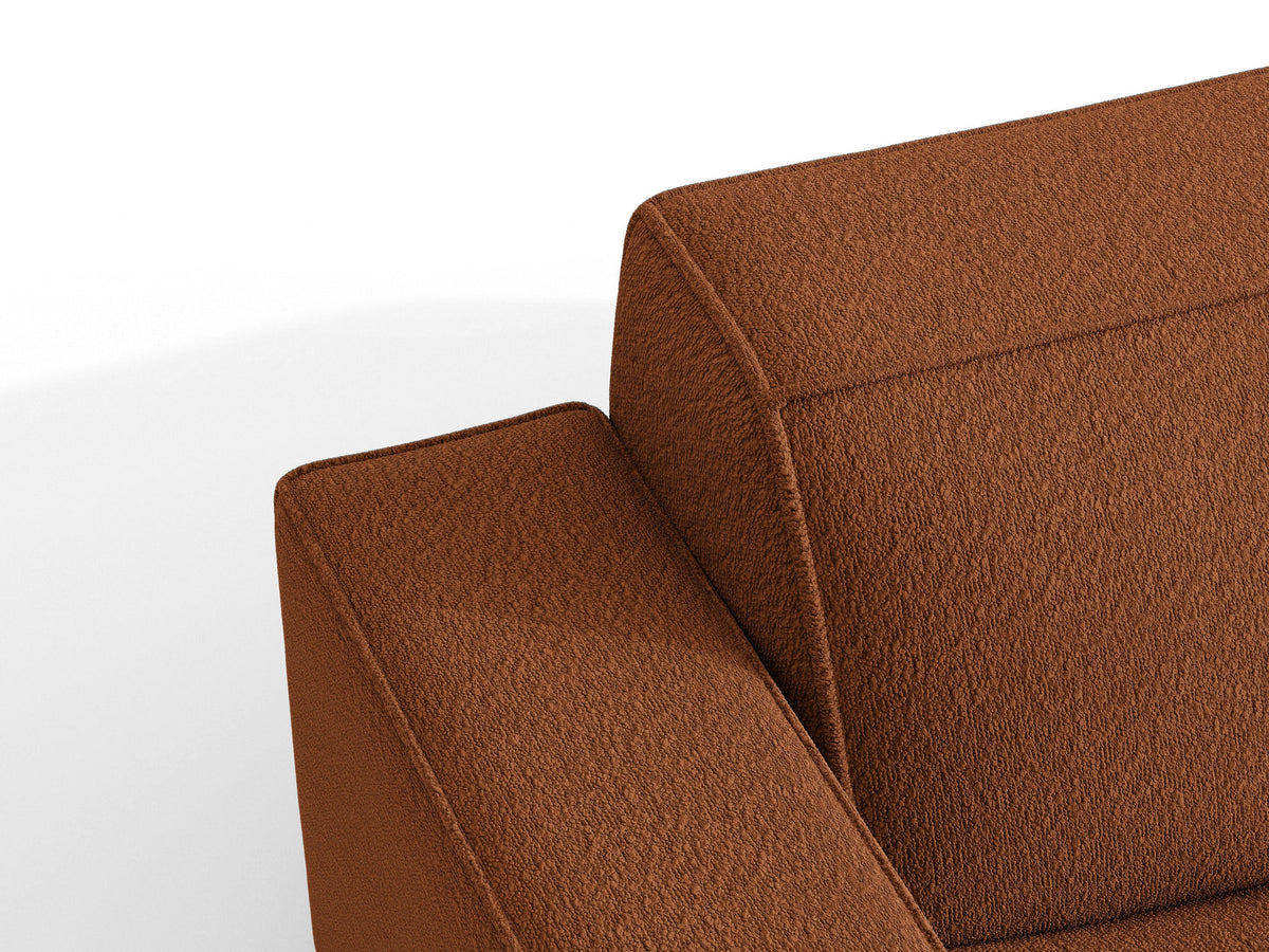 Modulares Ecksofa links Jodie von Micadoni mit Meridienne auf schwarzen Kunststoffbeinen