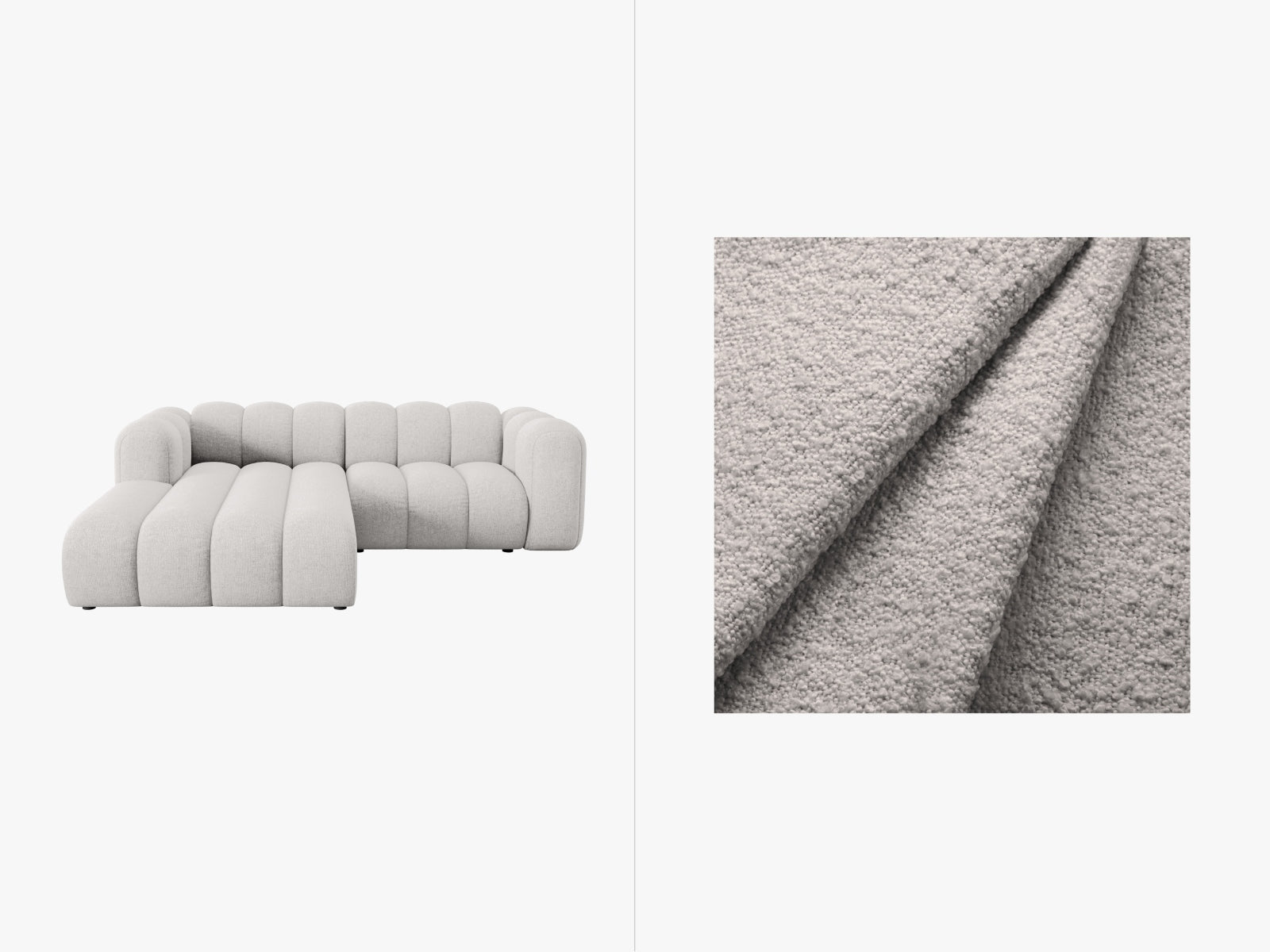 Lupine Modulares Ecksofa links 3 Sitzer in Light Grey präsentiert im Onlineshop von KAQTU Design AG. Ecksofa links ist von Micadoni