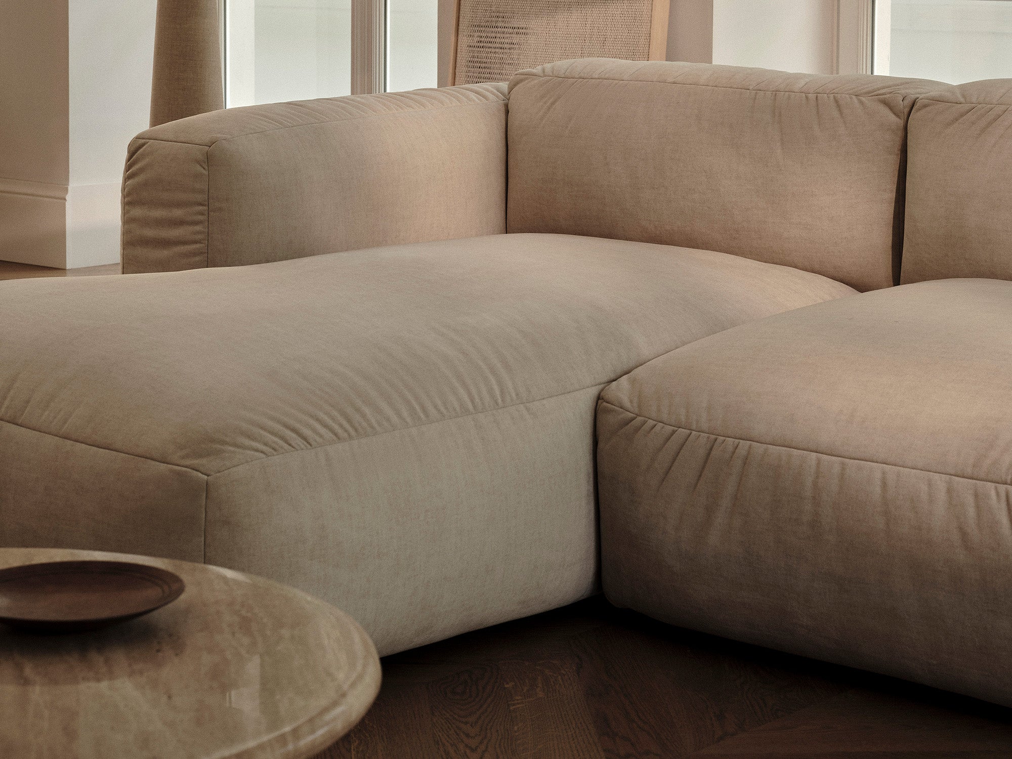 Canapé d'angle modulable Martina gauche 3 places