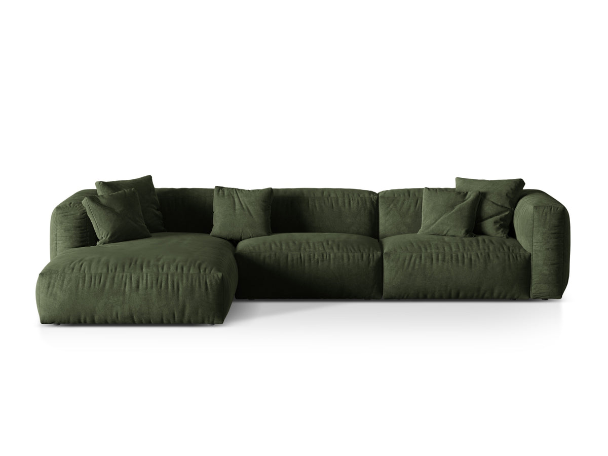 Martina Modulares Ecksofa links 3 Sitzer in Green-Vogue präsentiert im Onlineshop von KAQTU Design AG. L-Sofa links ist von Micadoni
