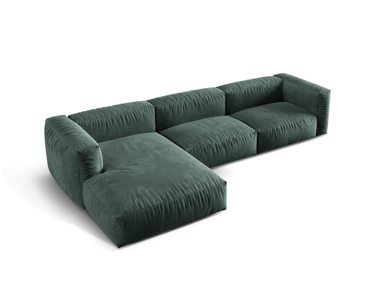 Martina Modulares Ecksofa links 3 Sitzer in Petrol-Vogue präsentiert im Onlineshop von KAQTU Design AG. L-Sofa links ist von Micadoni