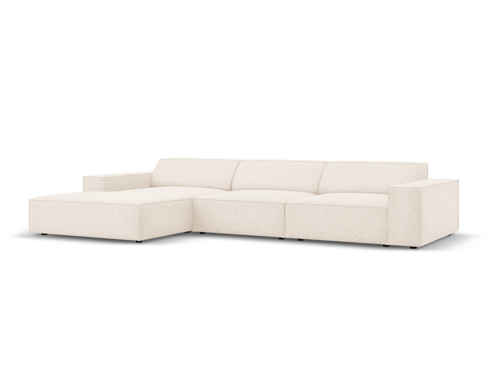 Jodie Modulares Ecksofa links 4 Sitzer in Light Beige präsentiert im Onlineshop von KAQTU Design AG. Ecksofa links ist von Micadoni