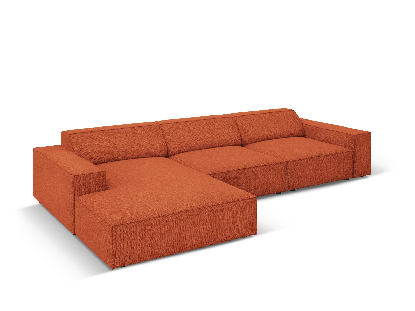 Jodie Modulares Ecksofa links 4 Sitzer in Terracotta präsentiert im Onlineshop von KAQTU Design AG. Ecksofa links ist von Micadoni