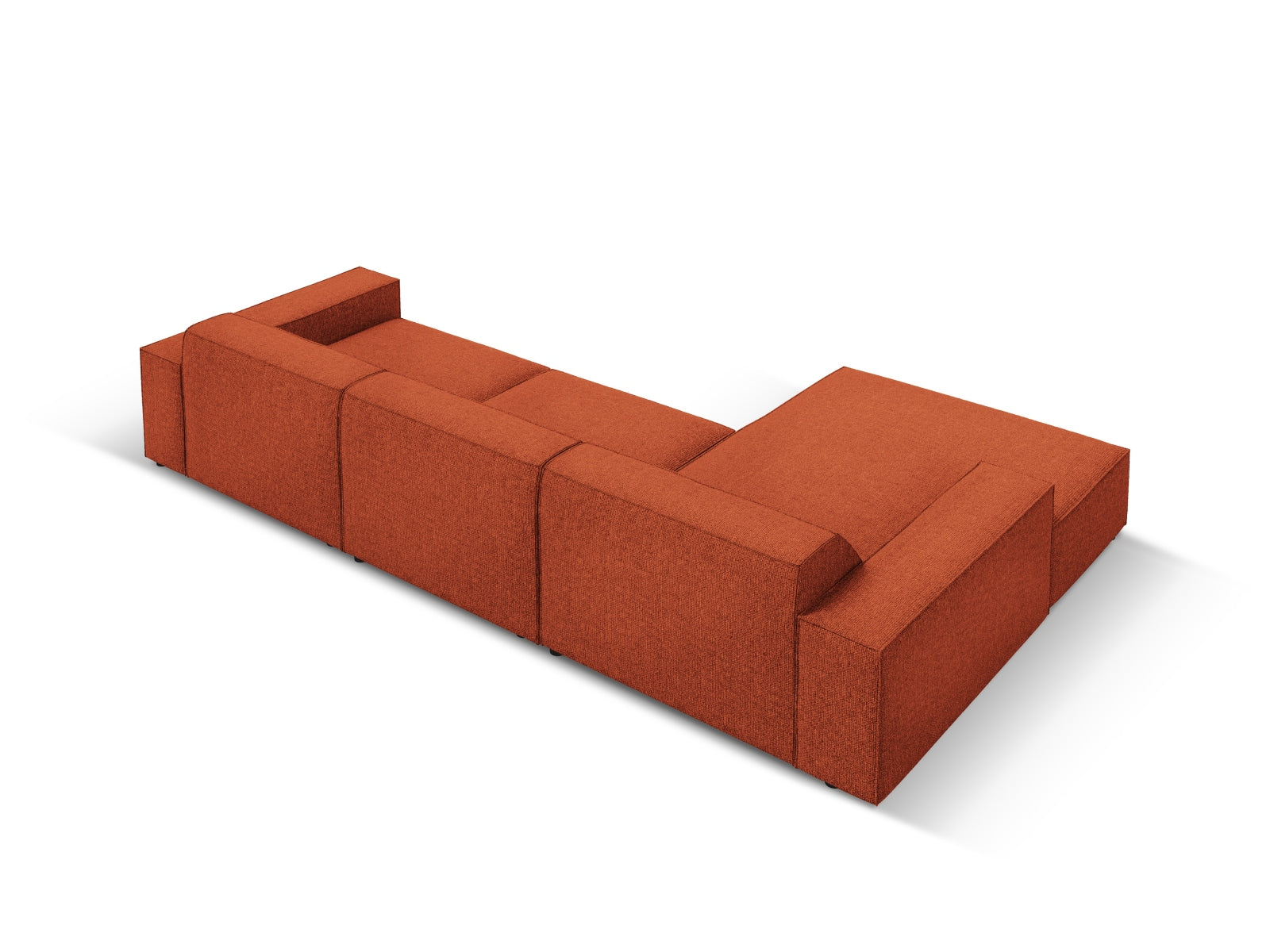 Jodie Modulares Ecksofa links 4 Sitzer in Terracotta präsentiert im Onlineshop von KAQTU Design AG. Ecksofa links ist von Micadoni