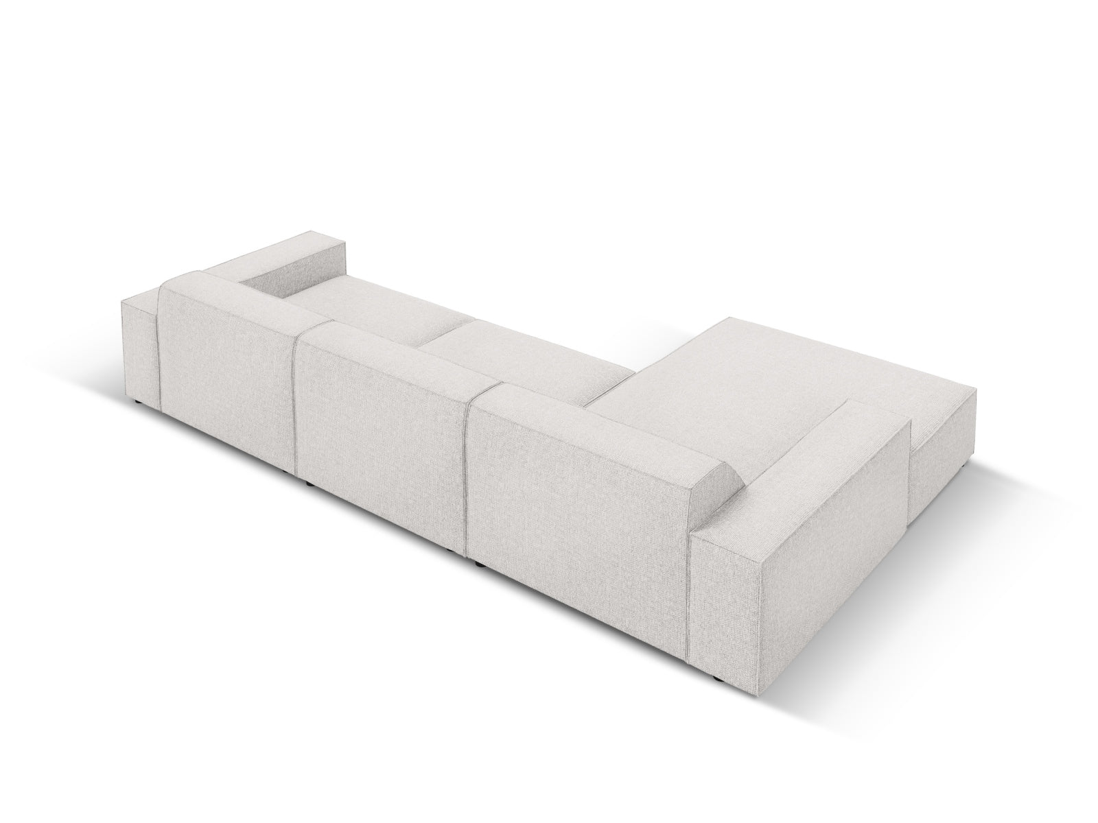 Jodie Modulares Ecksofa links 4 Sitzer in Light Grey präsentiert im Onlineshop von KAQTU Design AG. Ecksofa links ist von Micadoni