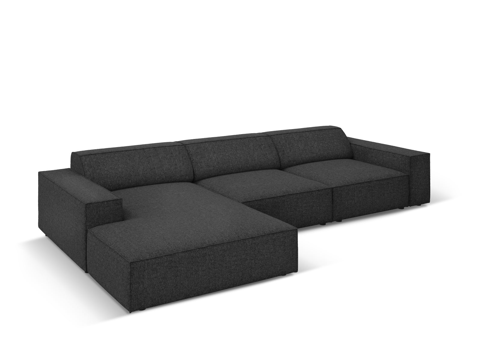 Jodie Modulares Ecksofa links 4 Sitzer in Black präsentiert im Onlineshop von KAQTU Design AG. Ecksofa links ist von Micadoni