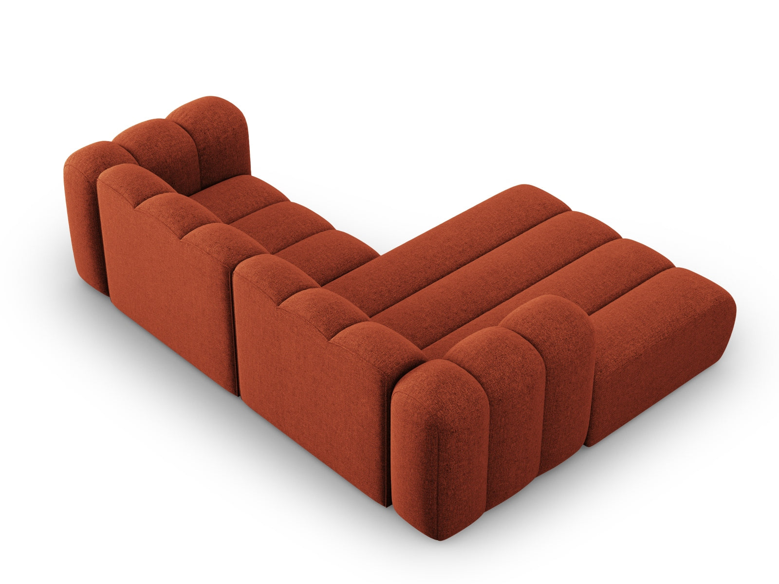 Lupine Modulares Ecksofa links 3 Sitzer in Terracotta präsentiert im Onlineshop von KAQTU Design AG. Ecksofa links ist von Micadoni