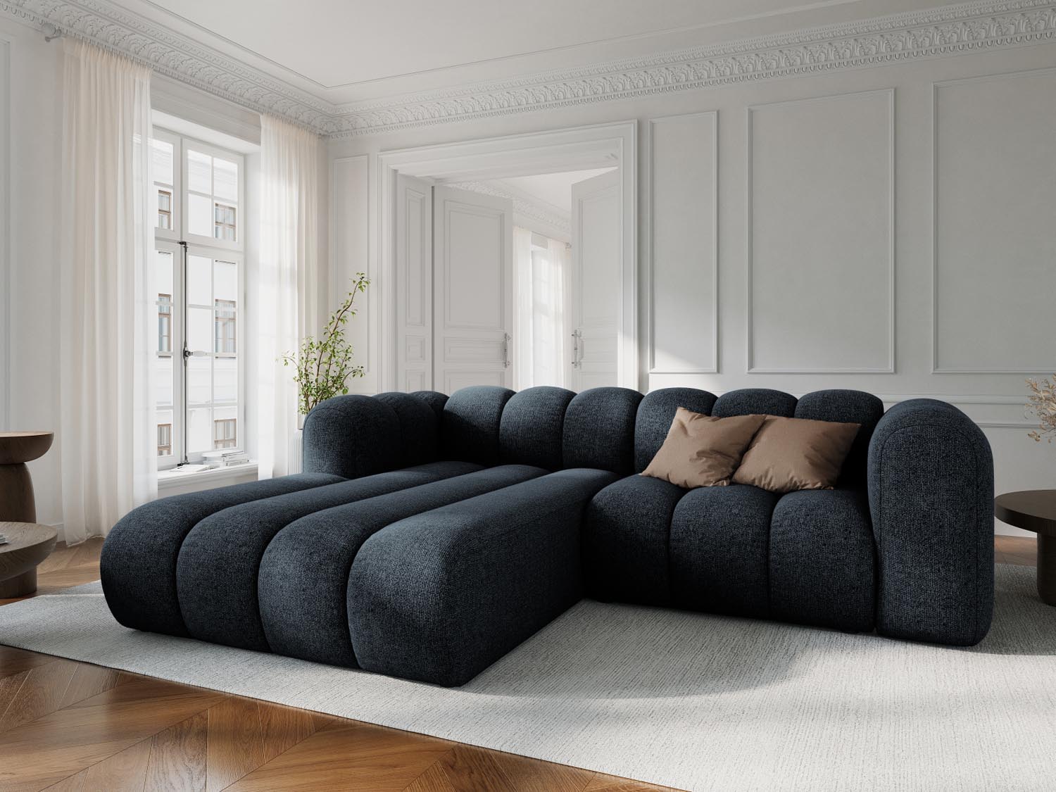 Lupine Modulares Ecksofa links 3 Sitzer in Royal Blue präsentiert im Onlineshop von KAQTU Design AG. Ecksofa links ist von Micadoni