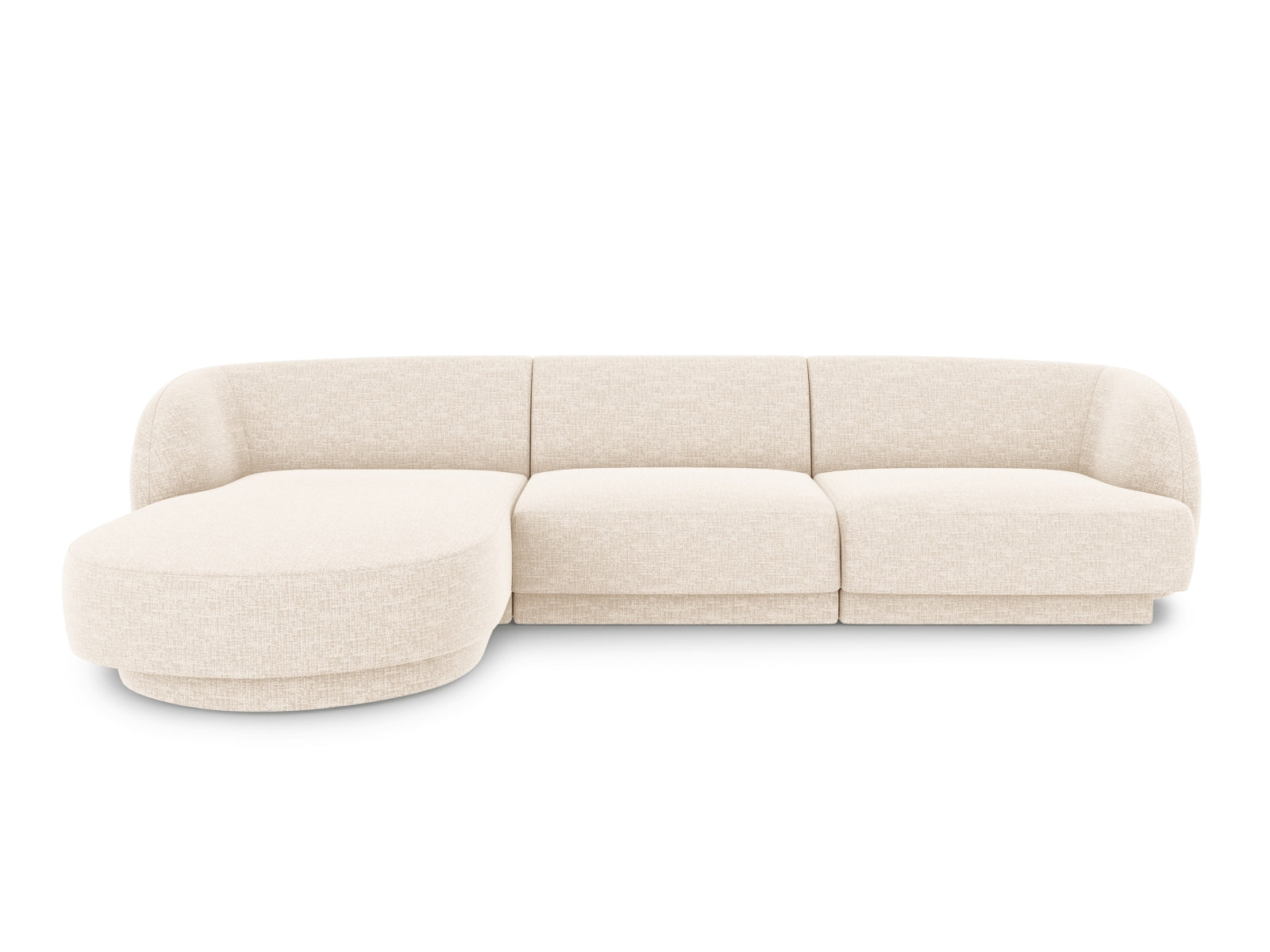 Miley Ecksofa links 4 Sitzer in Light Beige präsentiert im Onlineshop von KAQTU Design AG. Ecksofa links ist von Micadoni
