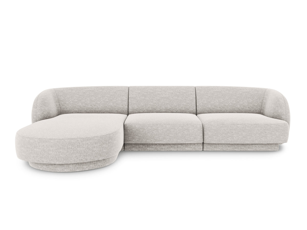 Miley Ecksofa links 4 Sitzer in Light Grey-Haga präsentiert im Onlineshop von KAQTU Design AG. Bettsofa links ist von Micadoni