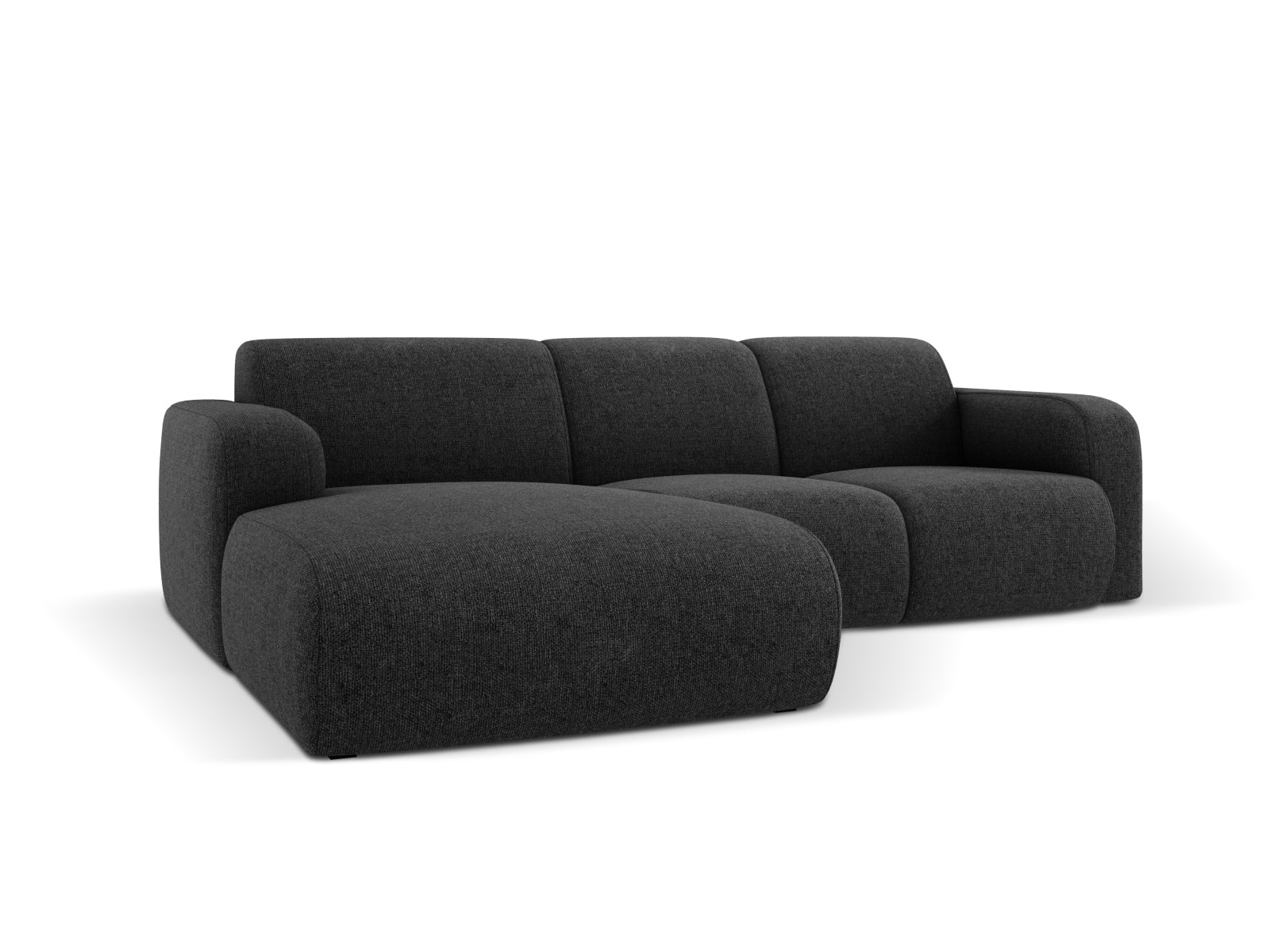 Molino Ecksofa links 4 Sitzer in Black präsentiert im Onlineshop von KAQTU Design AG. Ecksofa links ist von Micadoni