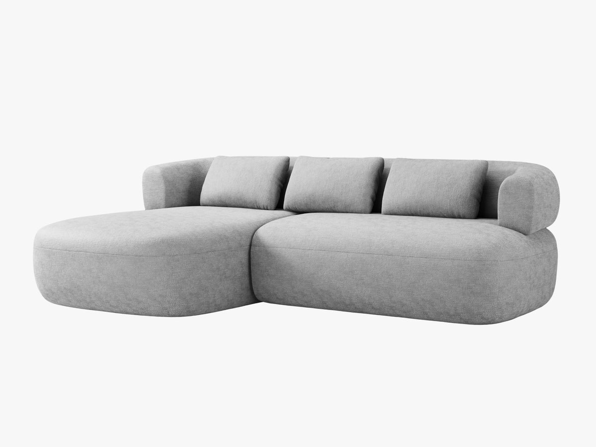 Jenny Ecksofa links 5 Sitzer in Silver-Perfect Harmony präsentiert im Onlineshop von KAQTU Design AG. L-Sofa links ist von Micadoni