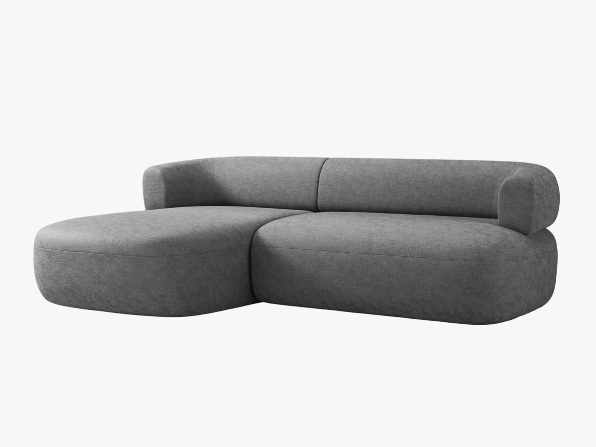 Jenny Ecksofa links 5 Sitzer in Dark Grey-Perfect Harmony präsentiert im Onlineshop von KAQTU Design AG. L-Sofa links ist von Micadoni