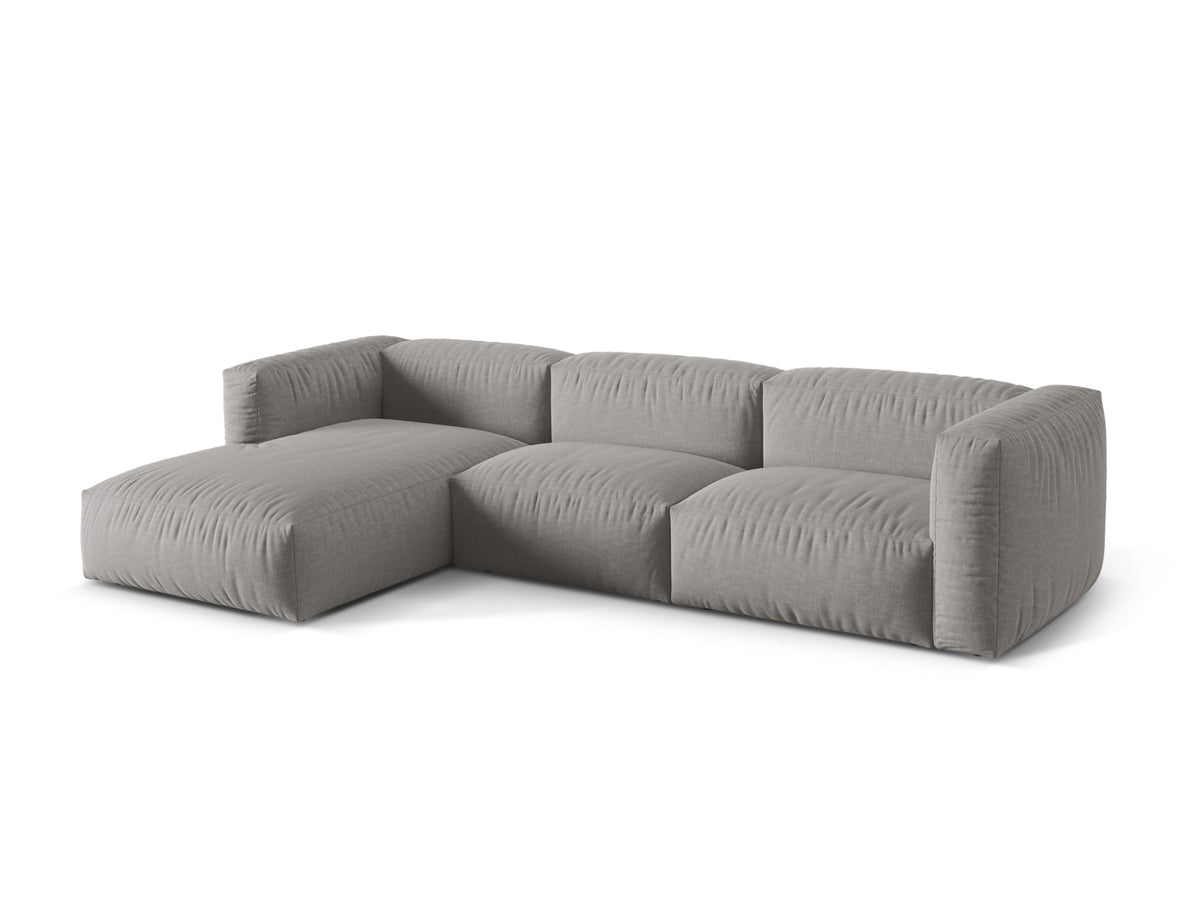 Martina Modulares Ecksofa links 3 Sitzer in Light Grey-Boston präsentiert im Onlineshop von KAQTU Design AG. L-Sofa links ist von Micadoni