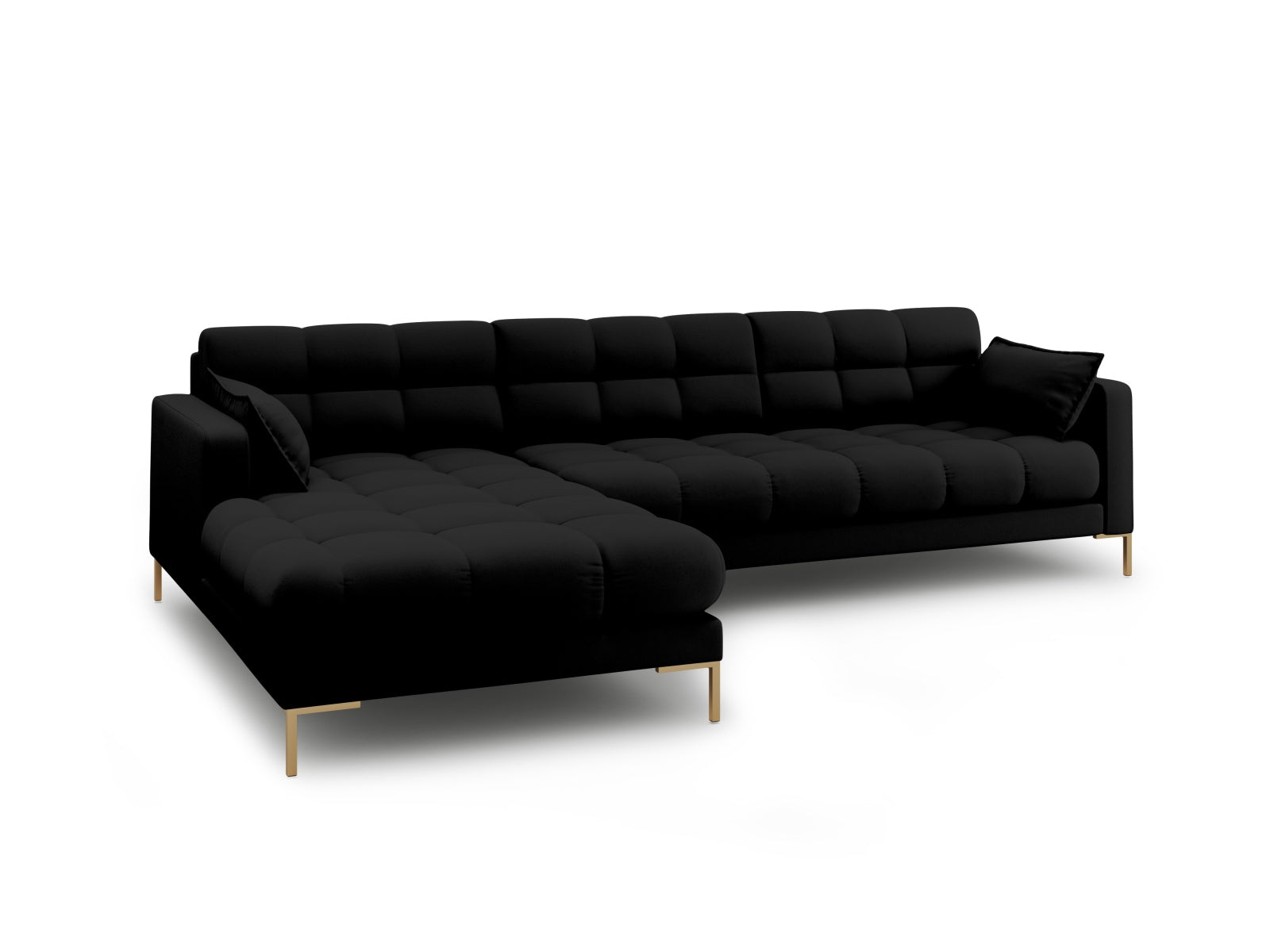 Mamaia Ecksofa links 5 Sitzer in Black/Gold präsentiert im Onlineshop von KAQTU Design AG. Ecksofa links ist von Micadoni