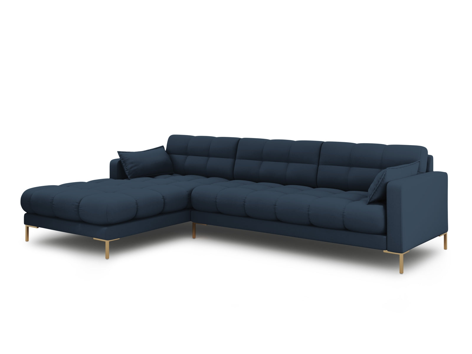 Mamaia Ecksofa links 5 Sitzer in Blue/Gold präsentiert im Onlineshop von KAQTU Design AG. Ecksofa links ist von Micadoni