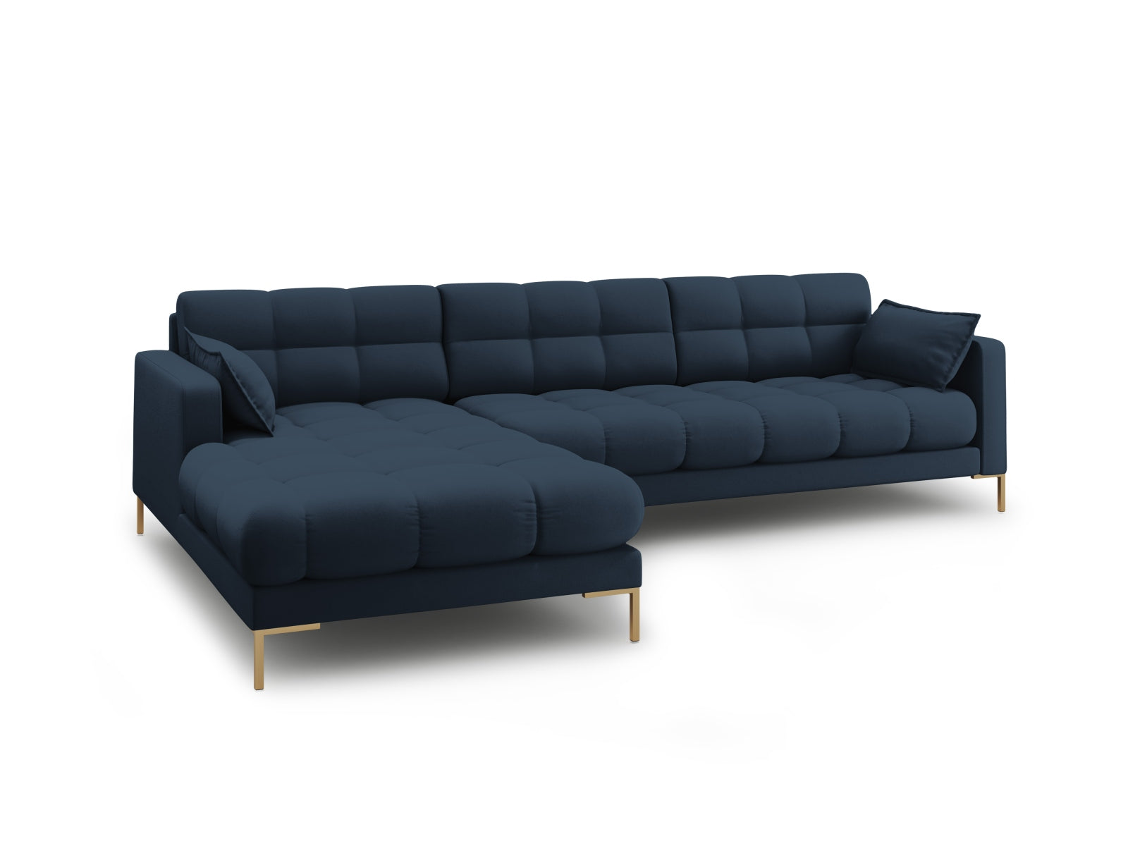 Mamaia Ecksofa links 5 Sitzer in Blue/Gold präsentiert im Onlineshop von KAQTU Design AG. Ecksofa links ist von Micadoni
