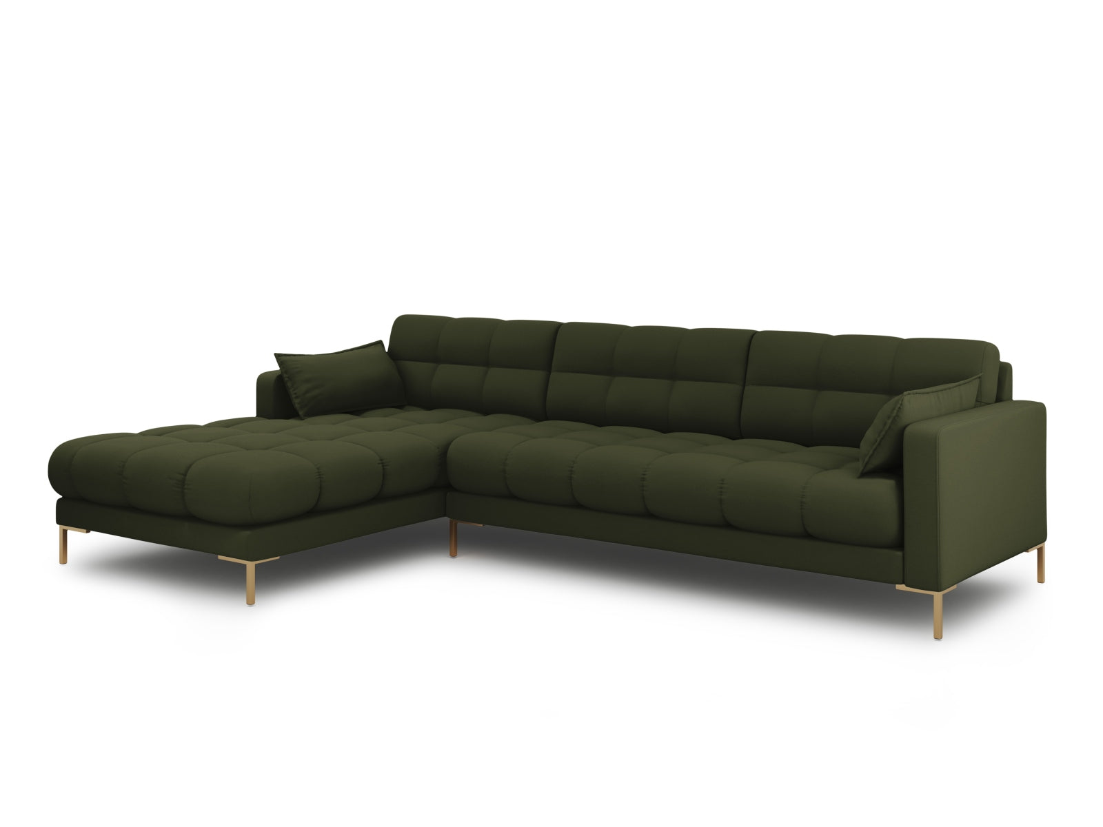 Mamaia Ecksofa links 5 Sitzer in Green/Gold präsentiert im Onlineshop von KAQTU Design AG. Ecksofa links ist von Micadoni