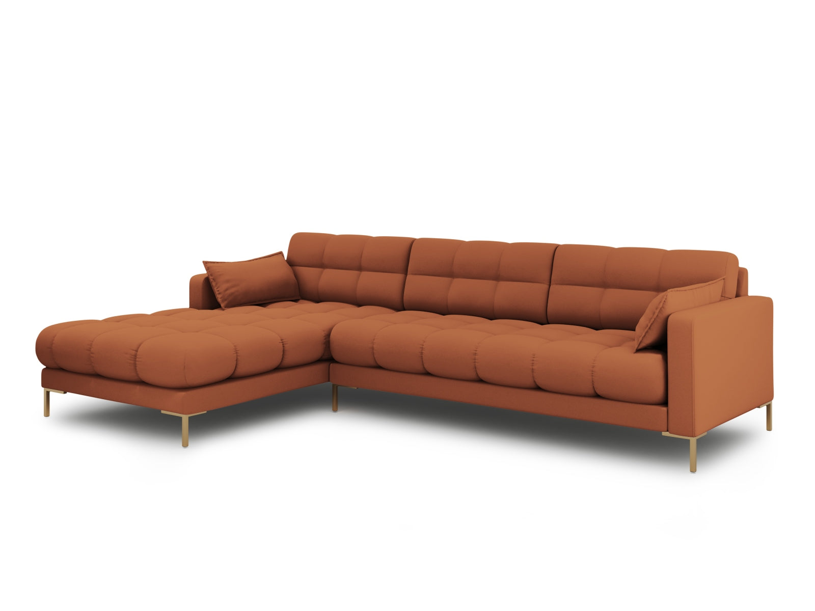 Mamaia Ecksofa links 5 Sitzer in Brick/Gold präsentiert im Onlineshop von KAQTU Design AG. Ecksofa links ist von Micadoni