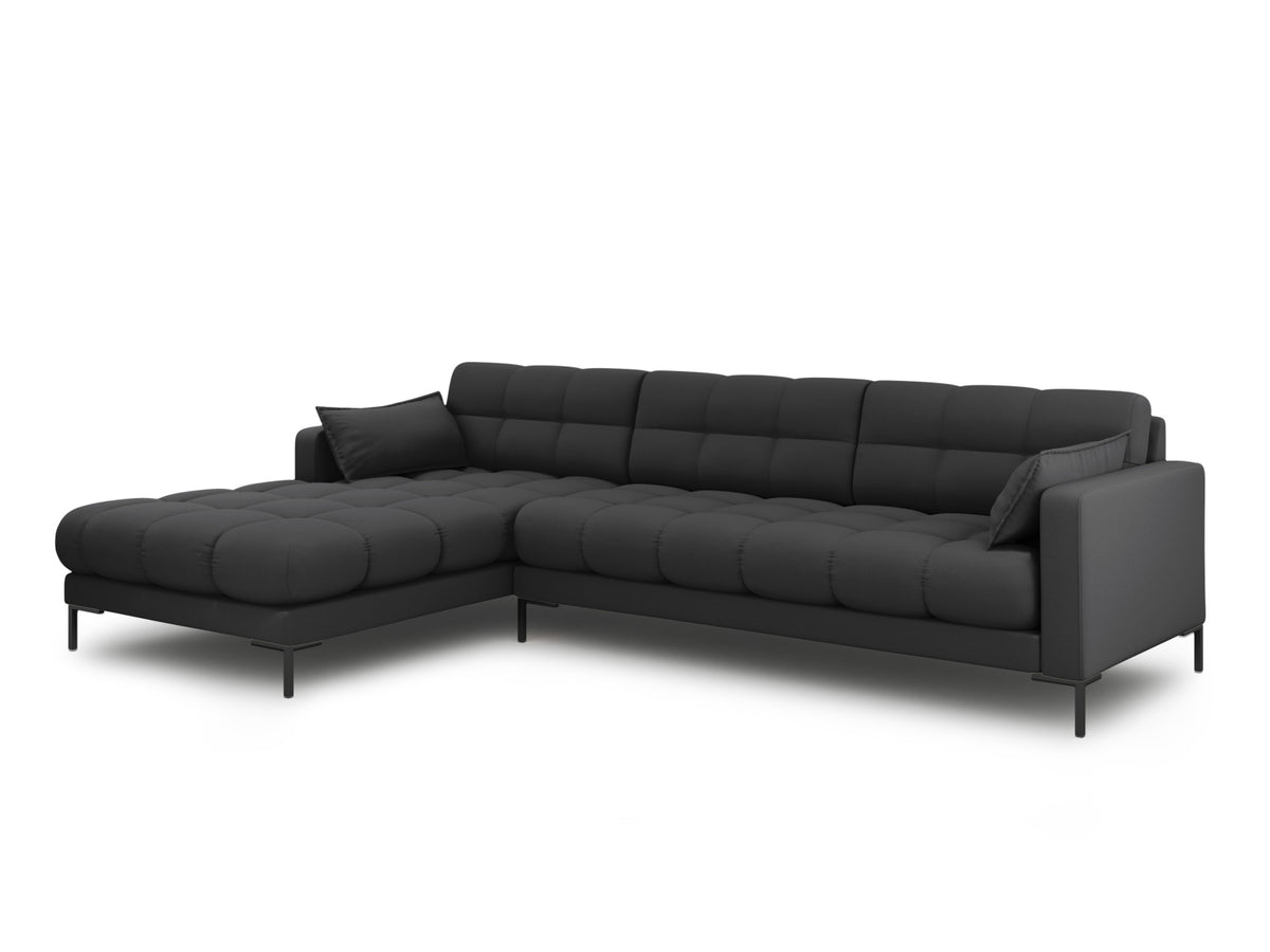Mamaia Ecksofa links 5 Sitzer in Dark Grey/Schwarz-Neve präsentiert im Onlineshop von KAQTU Design AG. L-Sofa links ist von Micadoni