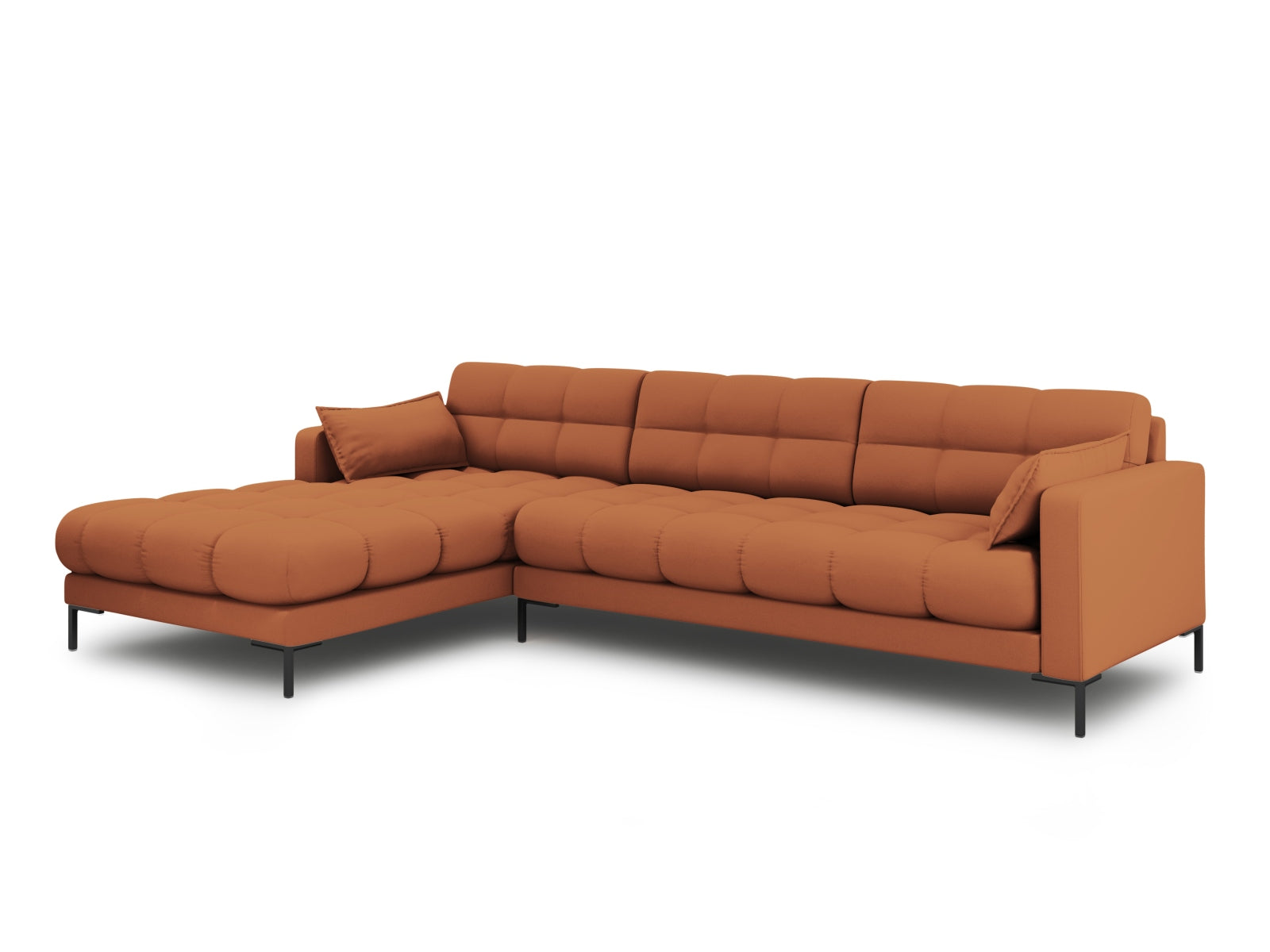 Mamaia Ecksofa links 5 Sitzer in Brick/Schwarz präsentiert im Onlineshop von KAQTU Design AG. Ecksofa links ist von Micadoni