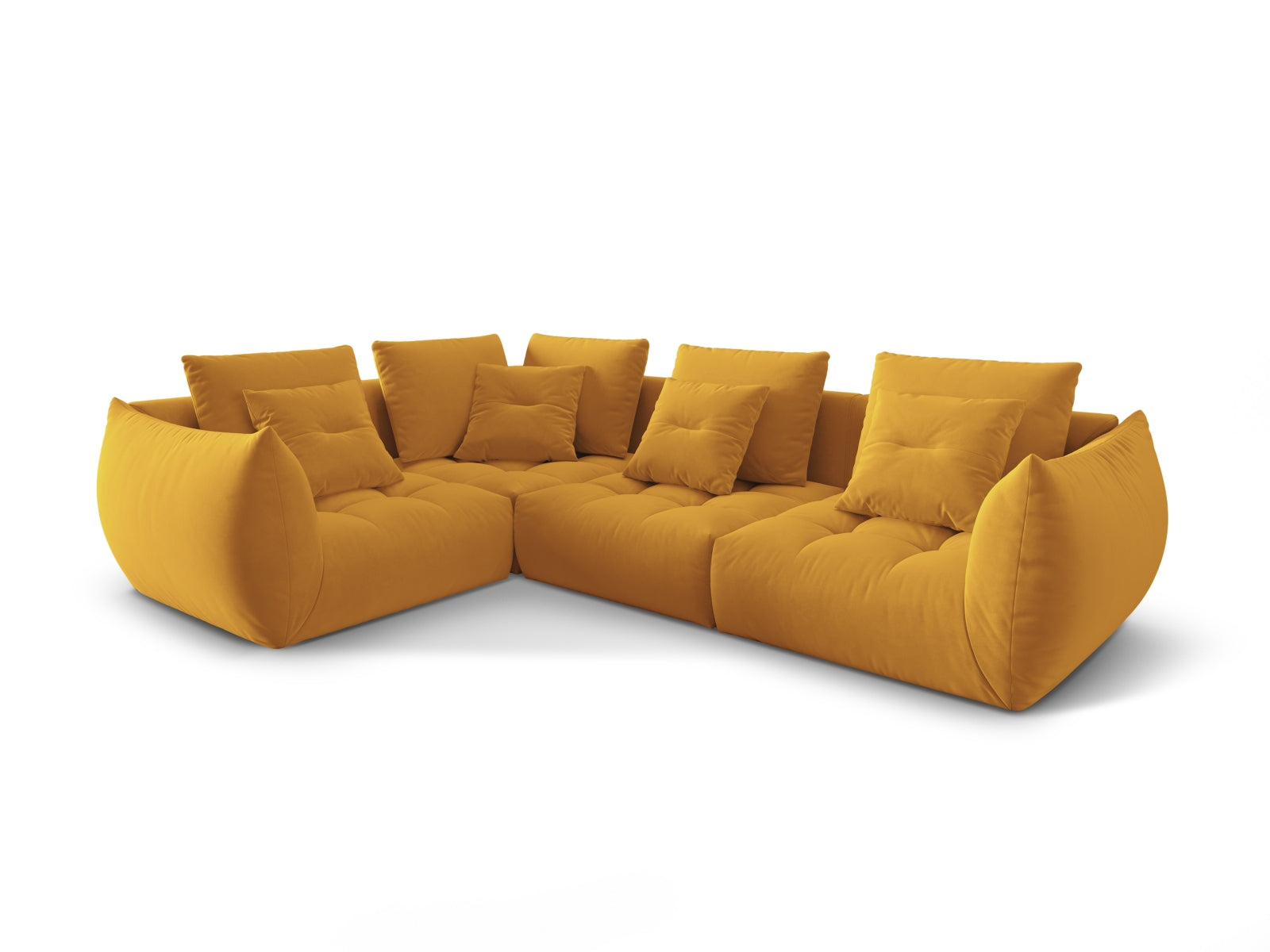 Entdecken Sie das elegante Bloom Velour Modular Ecksofa links von Micadoni – ein 3-Sitzer im trendigen Boho-Stil, ideal für Ihr Zuhause. Wählen Sie aus zahlreichen Farben!
