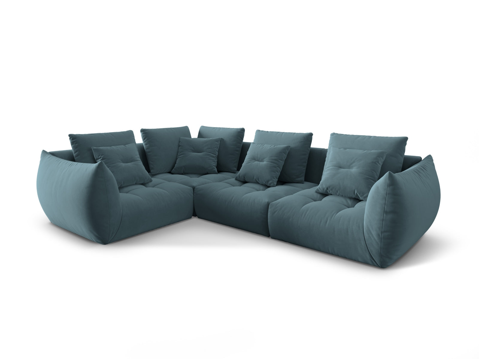 Entdecken Sie das elegante Bloom Velour Modular Ecksofa links von Micadoni – ein 3-Sitzer im angesagten Boho-Stil, ideal für Ihr Zuhause. Wählen Sie aus zahlreichen Farben!