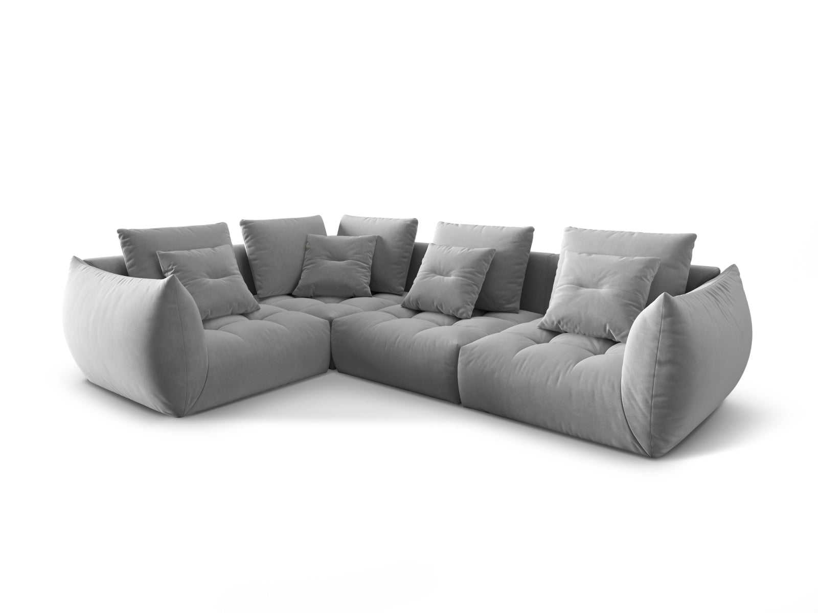 Entdecken Sie das elegante Bloom Velour Modular Ecksofa links von Micadoni – ein 3-Sitzer im trendigen Boho-Stil, ideal für Ihr Zuhause. Wählen Sie aus zahlreichen Farben!