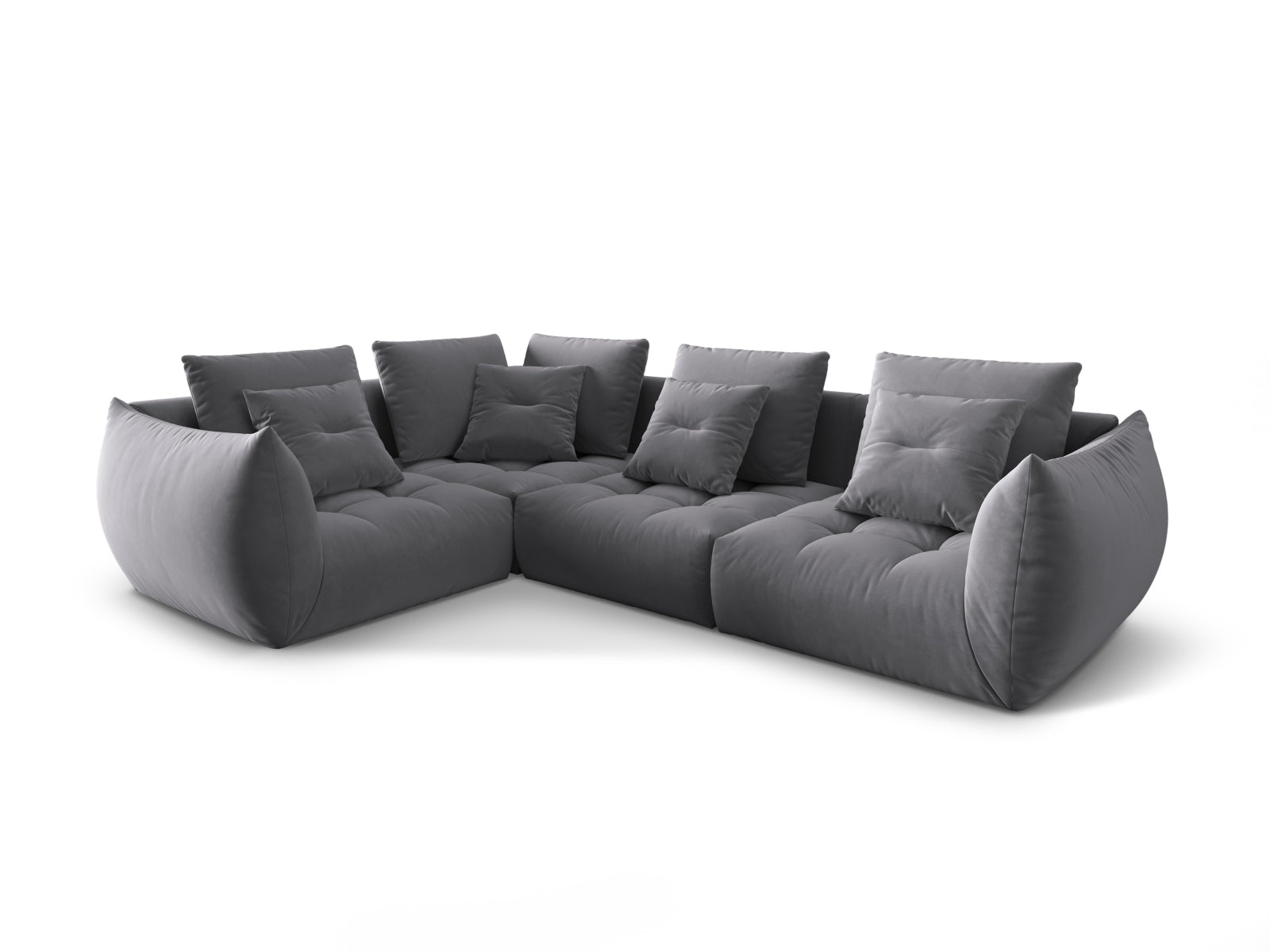 Entdecken Sie das elegante Bloom Velour Modular Ecksofa links von Micadoni – ein 3-Sitzer im trendigen Boho-Stil, ideal für Ihr Zuhause. Wählen Sie aus zahlreichen Farben!