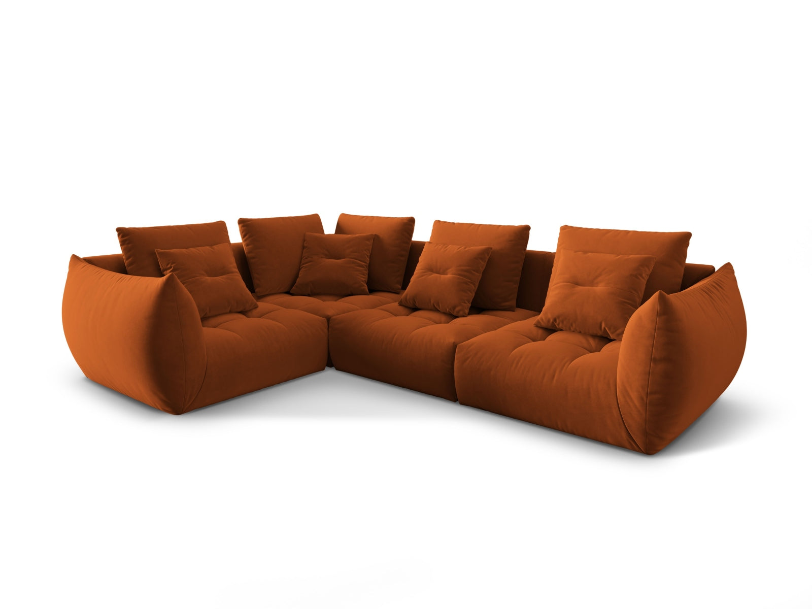 Entdecken Sie das elegante Bloom Velour Modular Ecksofa links von Micadoni – ein 3-Sitzer im trendigen Boho-Stil, ideal für Ihr Zuhause. Wählen Sie aus zahlreichen Farben!