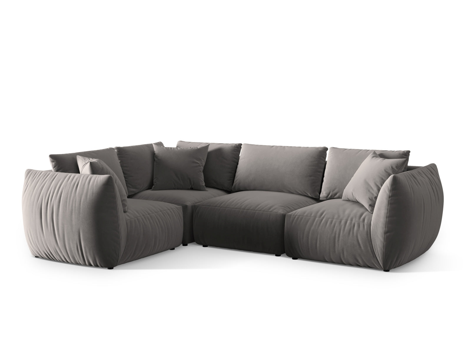 Erleben Sie das Chris Velour links Ecksofa 4 Sitzer von Micadoni – stilvolles Design, hervorragender Komfort und flexible Gestaltung für Ihr Wohnambiente!