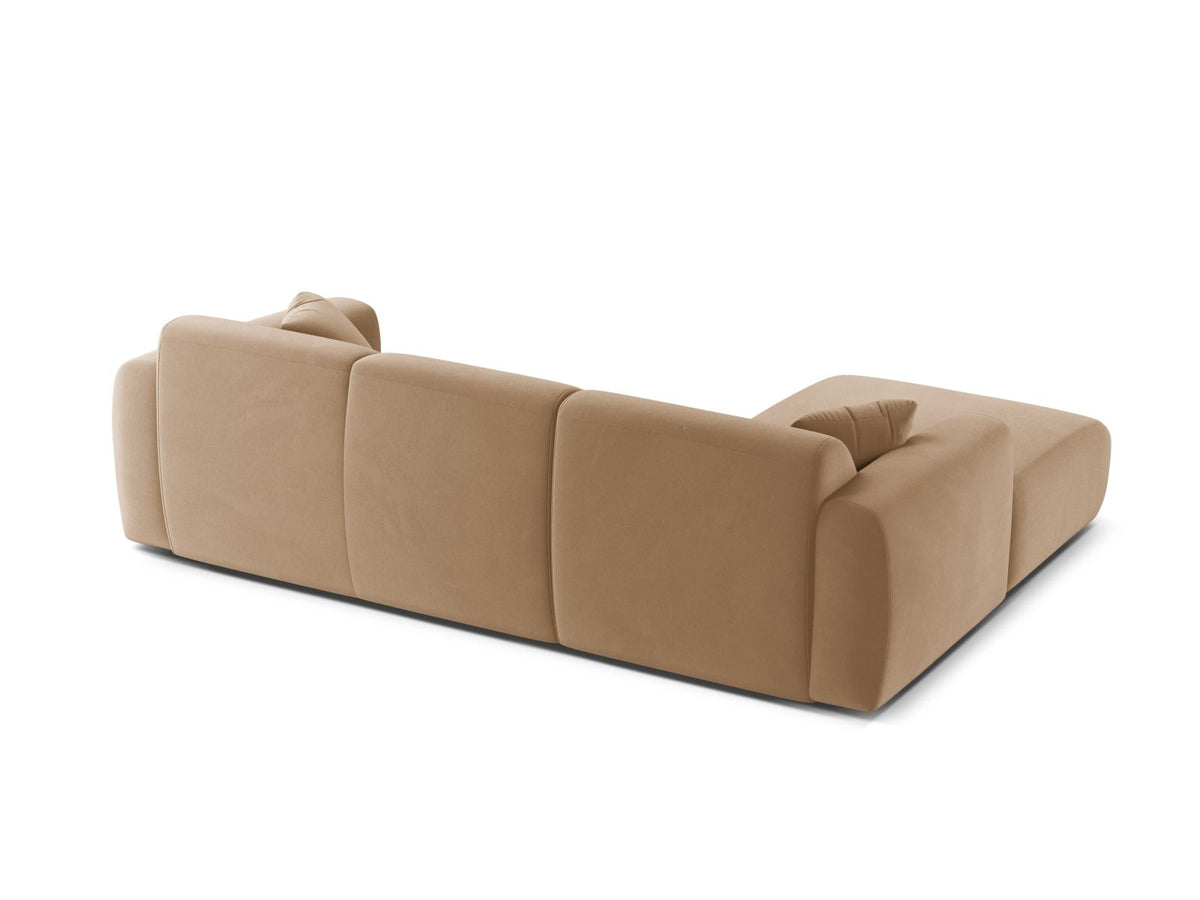 Molino Velour links Ecksofa 4 Sitzer in Sand-Casino präsentiert im Onlineshop von KAQTU Design AG. Ecksofa links ist von Micadoni