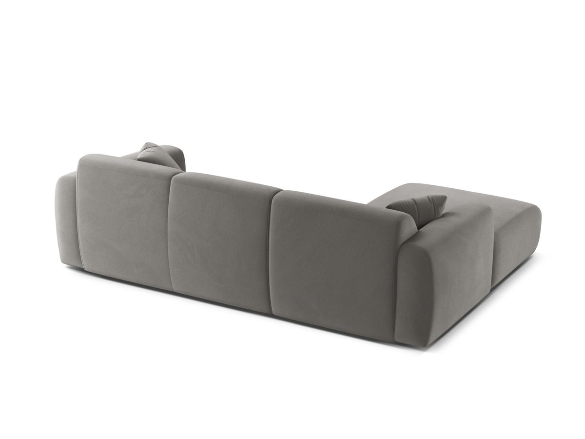 Molino Velour links Ecksofa 4 Sitzer in Grey-Casino präsentiert im Onlineshop von KAQTU Design AG. Ecksofa links ist von Micadoni