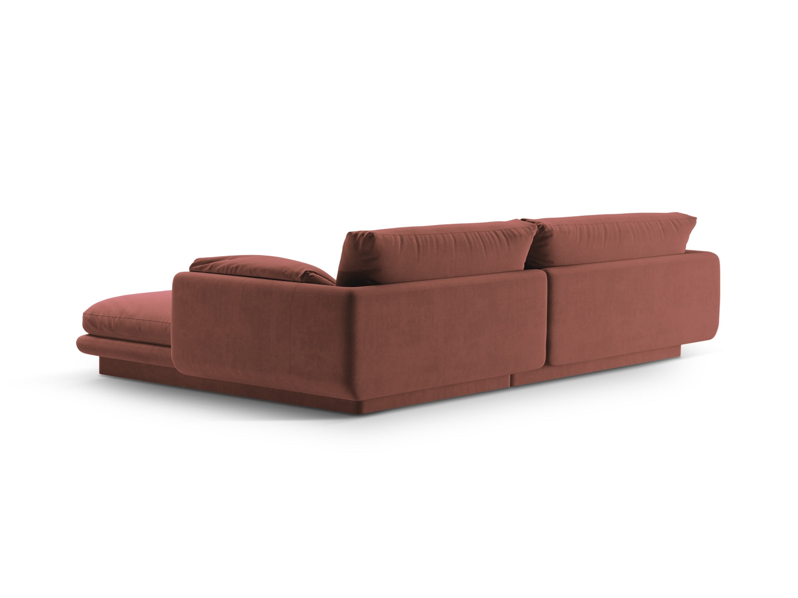 Torino Velour links Ecksofa 4 Sitzer in Cuoio präsentiert im Onlineshop von KAQTU Design AG. Ecksofa links ist von Micadoni