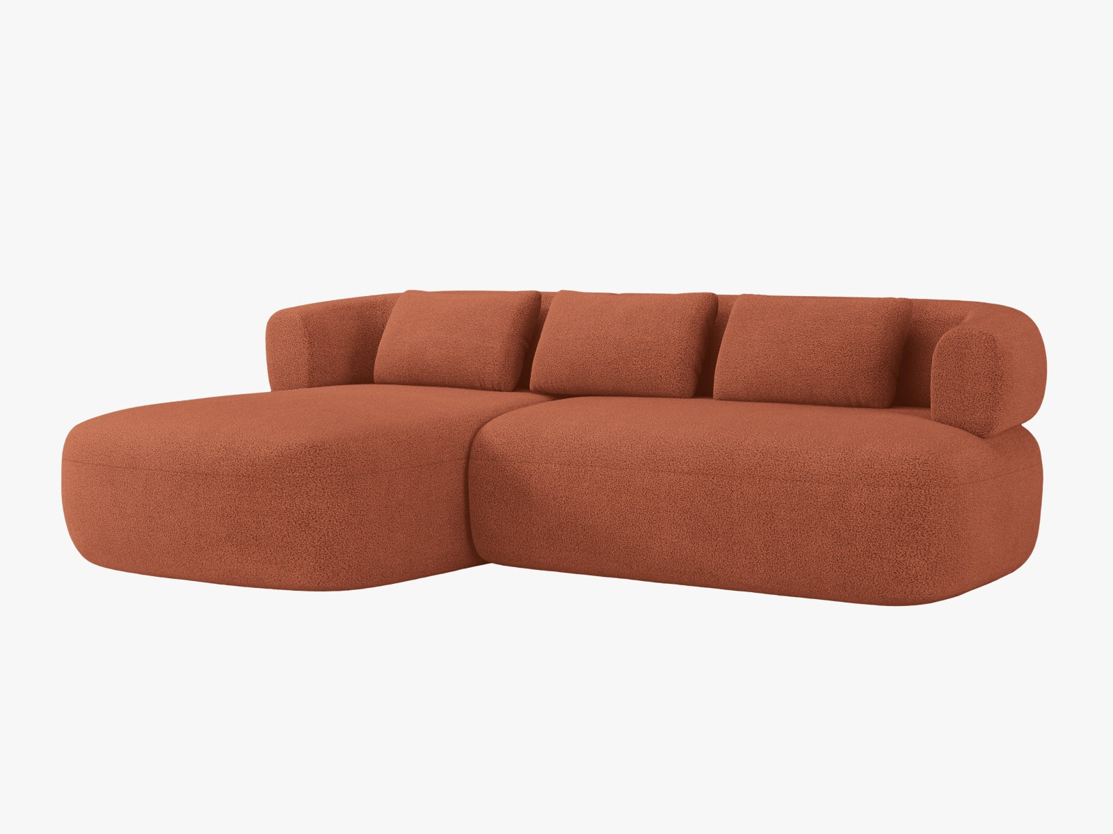 Jenny Ecksofa links 5 Sitzer in Brick präsentiert im Onlineshop von KAQTU Design AG. Ecksofa links ist von Micadoni