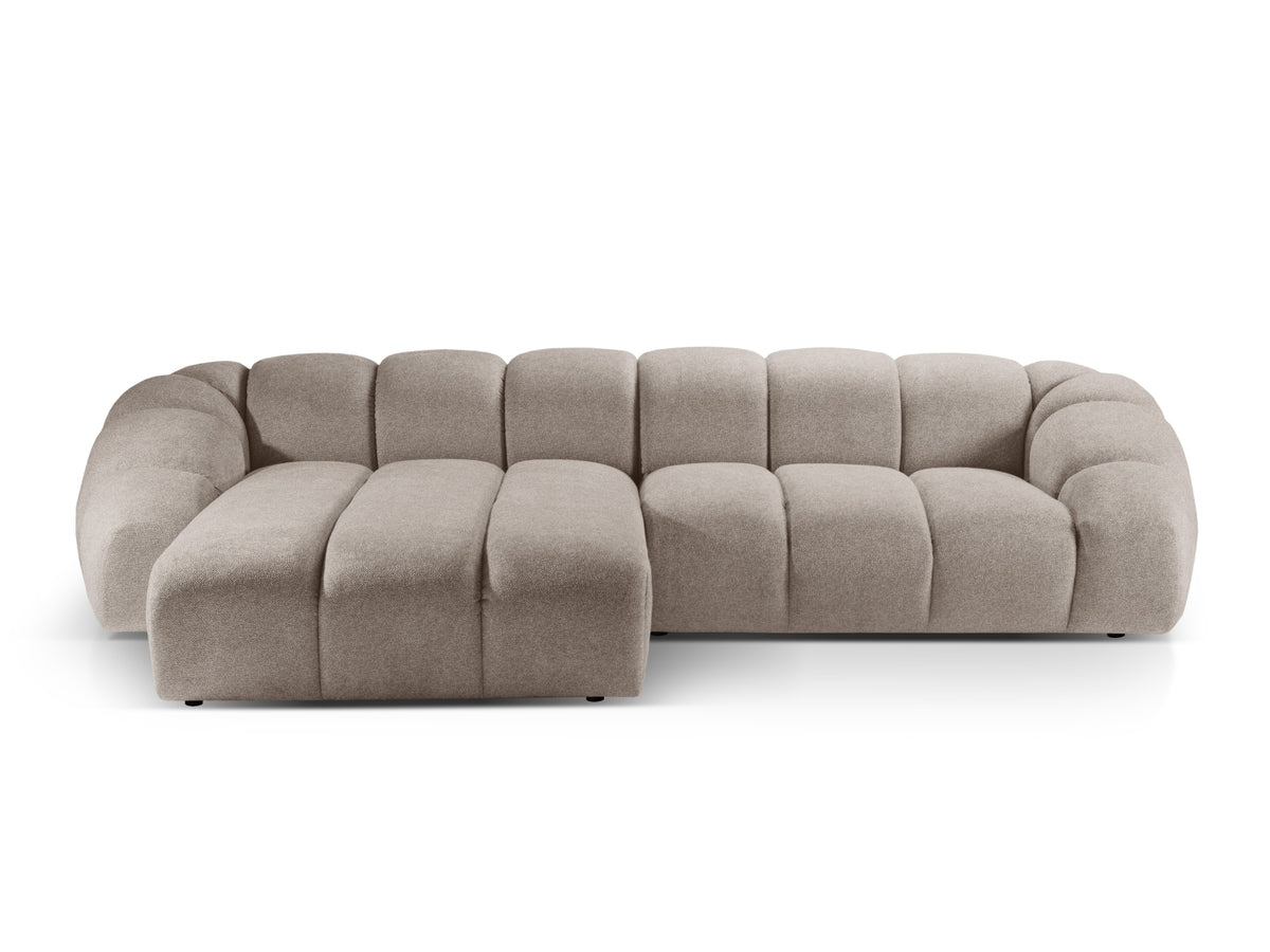 Diana Ecksofa links 4 Sitzer in Dark Beige-Bubble präsentiert im Onlineshop von KAQTU Design AG. L-Sofa links ist von Micadoni