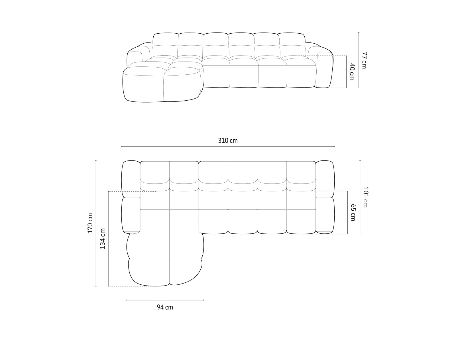 Erleben Sie das stilvolle Lisa Ecksofa links 4 Sitzer von Micadoni. Mit edlem Velours und zeitgemässem Design wird Ihr Wohnraum zum Highlight.