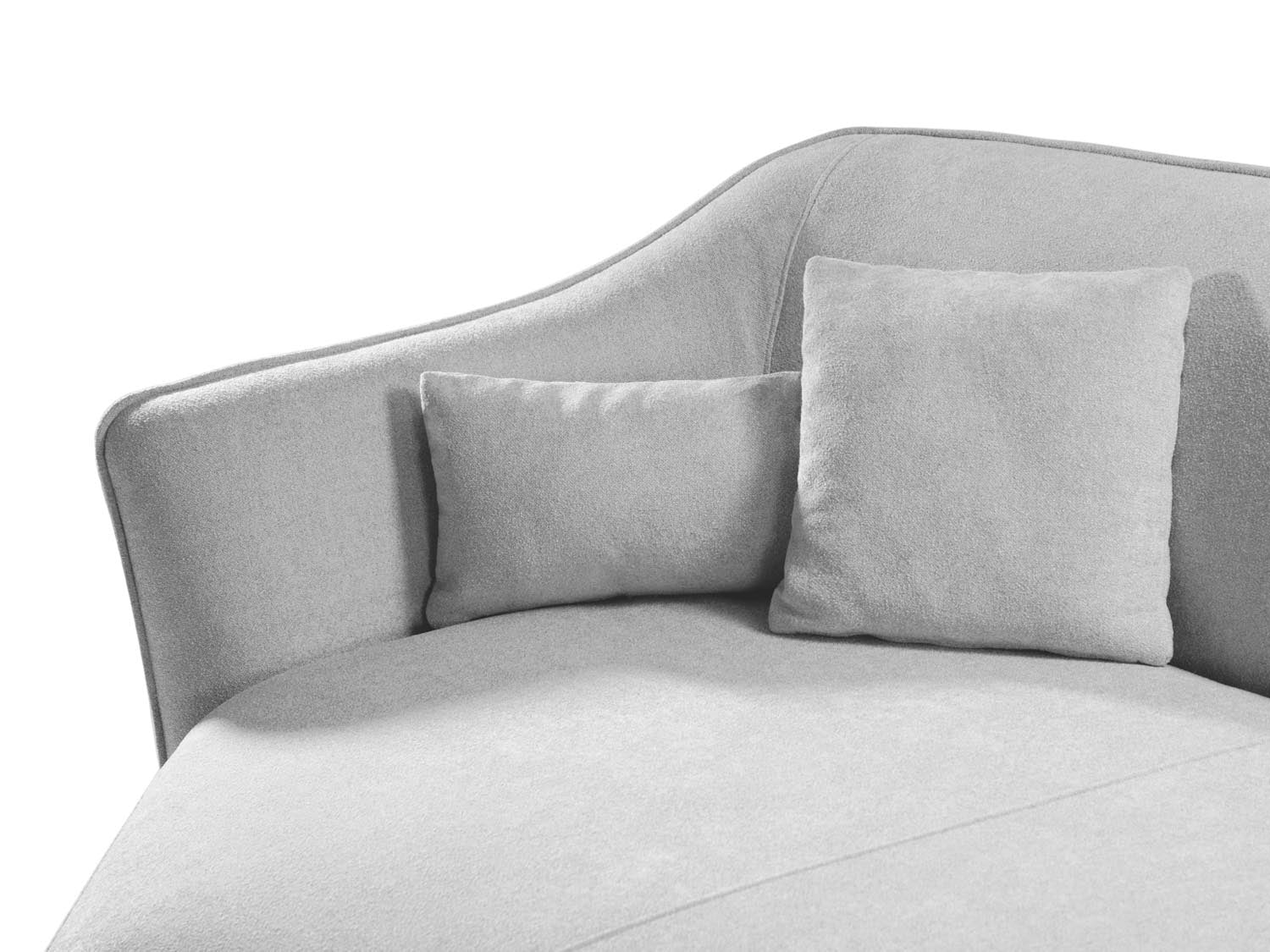 Entdecken Sie das Hailey Boucle Ecksofa links von Micadoni – ein stilvolles 5-Sitzer Sofa, das Komfort und modernes Design vereint.