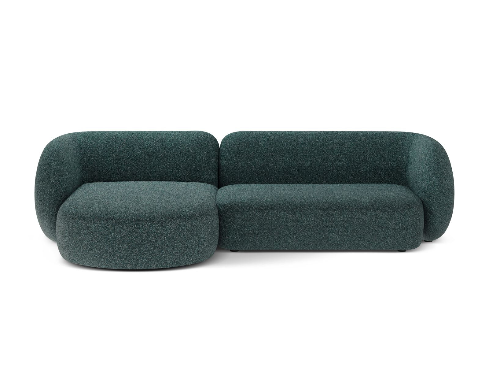 3-Sitzer Ecksofa links modular Kate in Green Blue Melange-Puente präsentiert im Onlineshop von KAQTU Design AG. Ecksofa links ist von Micadoni