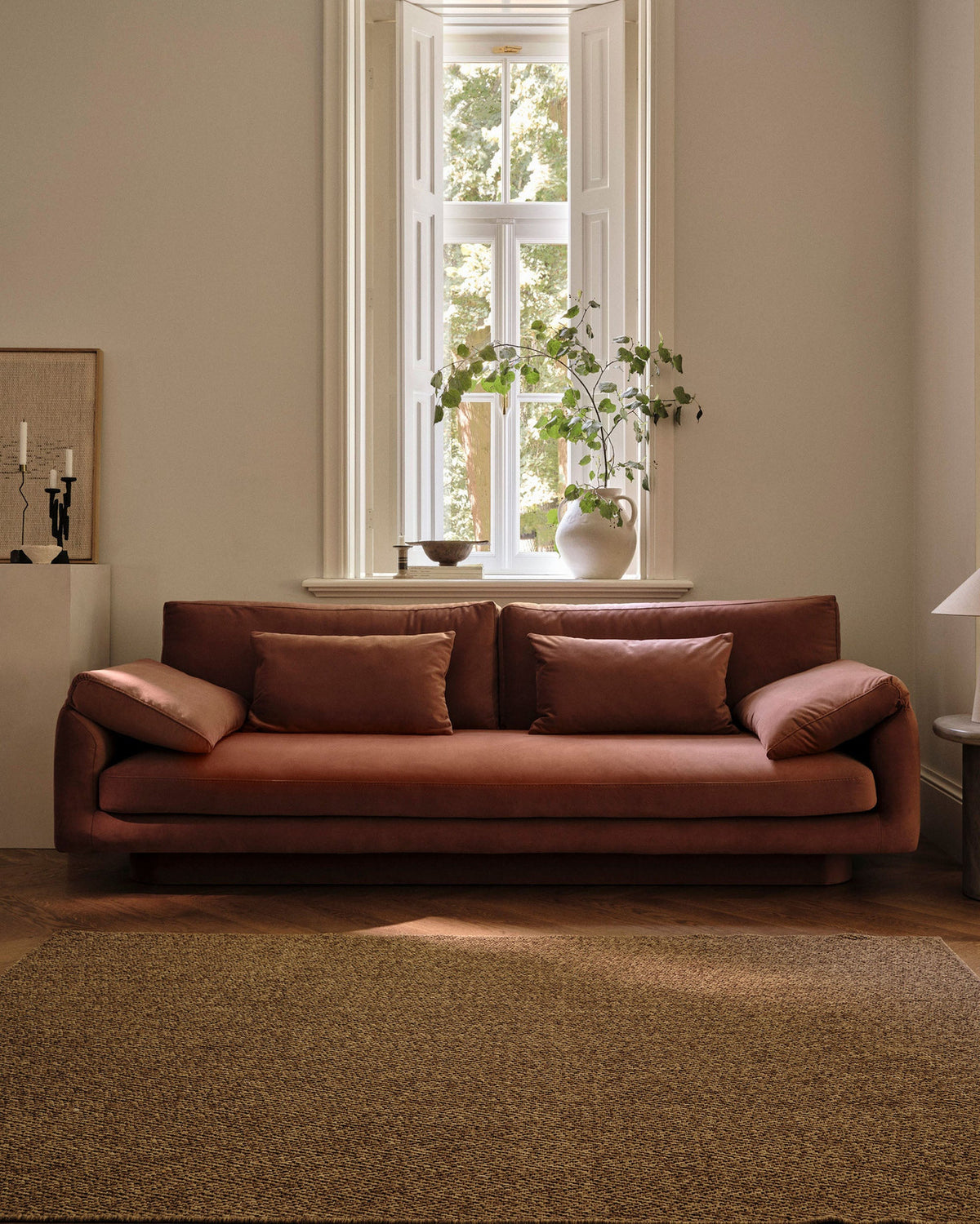 Torino Ecksofa links 4 Sitzer in Light Grey-Wind präsentiert im Onlineshop von KAQTU Design AG. L-Sofa links ist von Micadoni