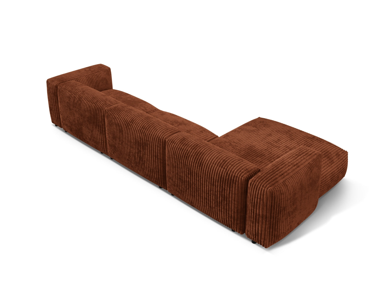 Martina Modulares Ecksofa links 3 Sitzer in Brick präsentiert im Onlineshop von KAQTU Design AG. Ecksofa links ist von Micadoni