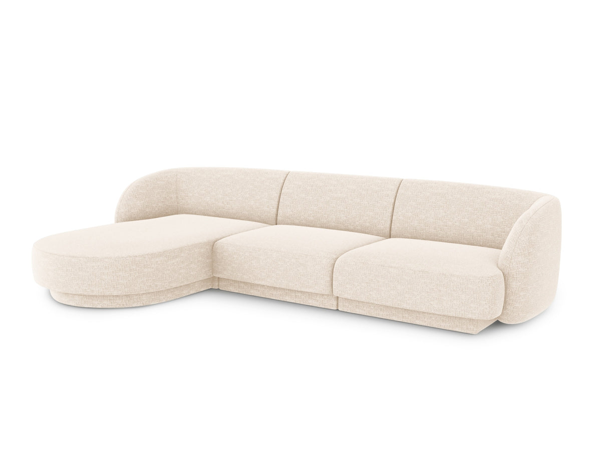 Miley Ecksofa links 4 Sitzer in Ivory-Eden präsentiert im Onlineshop von KAQTU Design AG. Bettsofa links ist von Micadoni