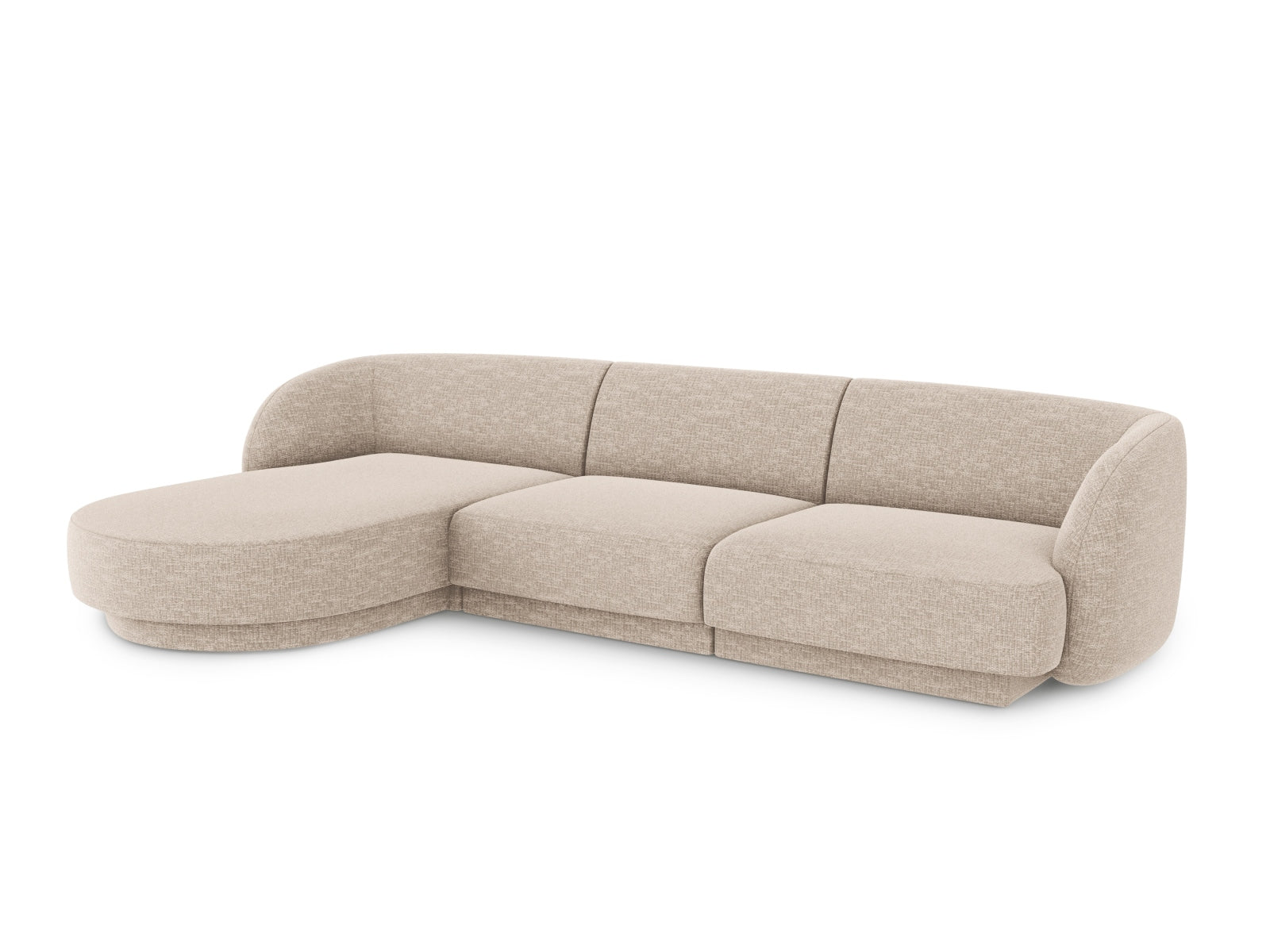 Miley Ecksofa links 4 Sitzer in Beige präsentiert im Onlineshop von KAQTU Design AG. Ecksofa links ist von Micadoni