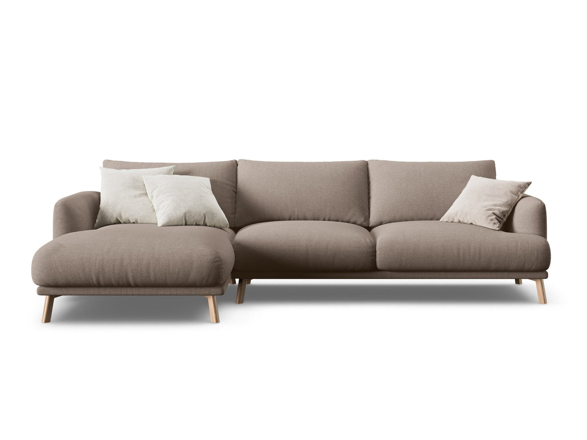 4-Sitzer Ecksofa links Naomi in Cappuccino-Liberty präsentiert im Onlineshop von KAQTU Design AG. Ecksofa links ist von Micadoni