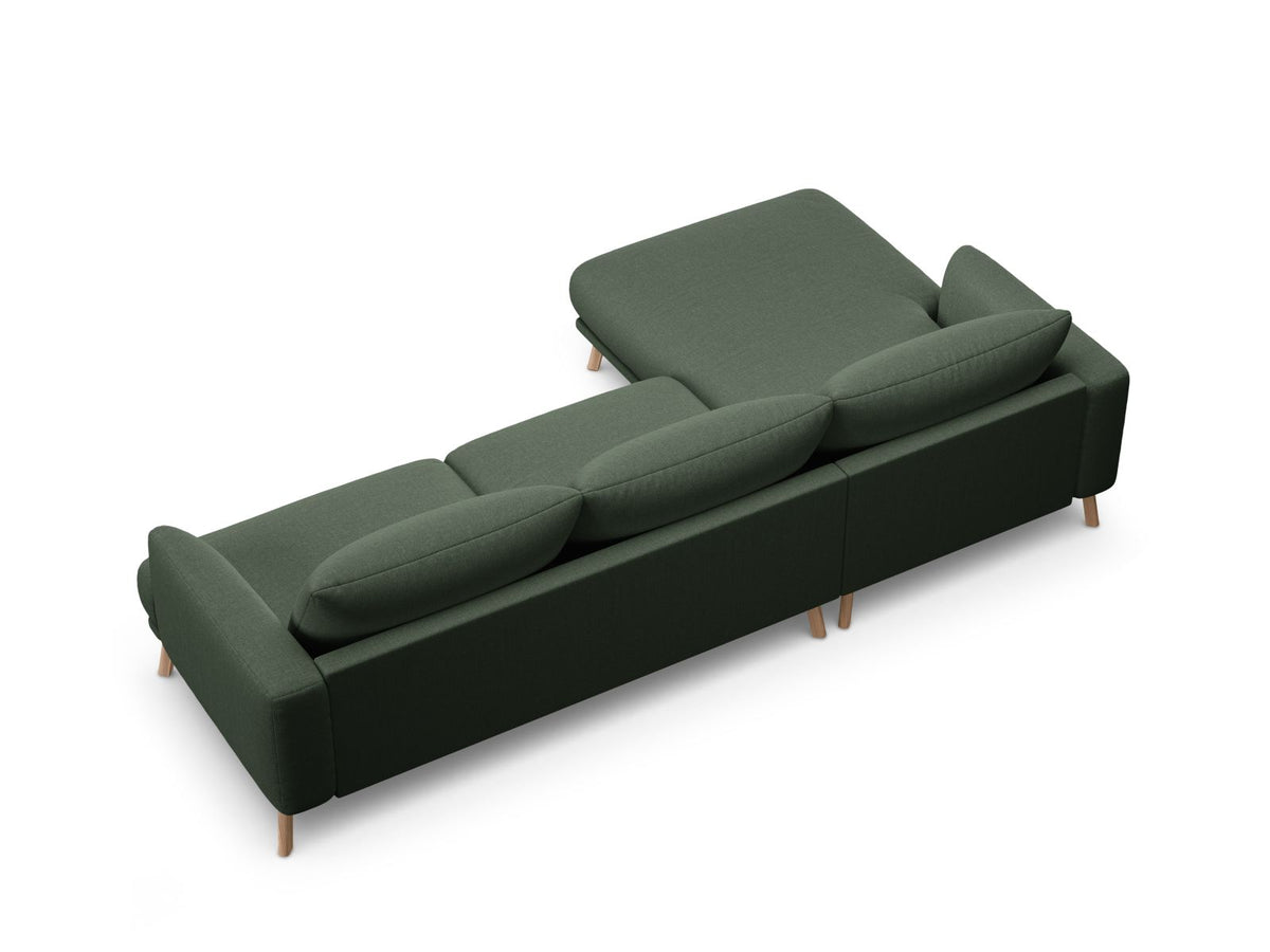 4-Sitzer Ecksofa links Naomi in Moss Green-Liberty präsentiert im Onlineshop von KAQTU Design AG. Ecksofa links ist von Micadoni