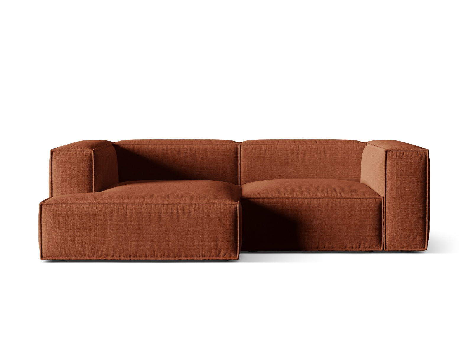Nuria Modulares Ecksofa links 3 Sitzer in Brick präsentiert im Onlineshop von KAQTU Design AG. Ecksofa links ist von Micadoni