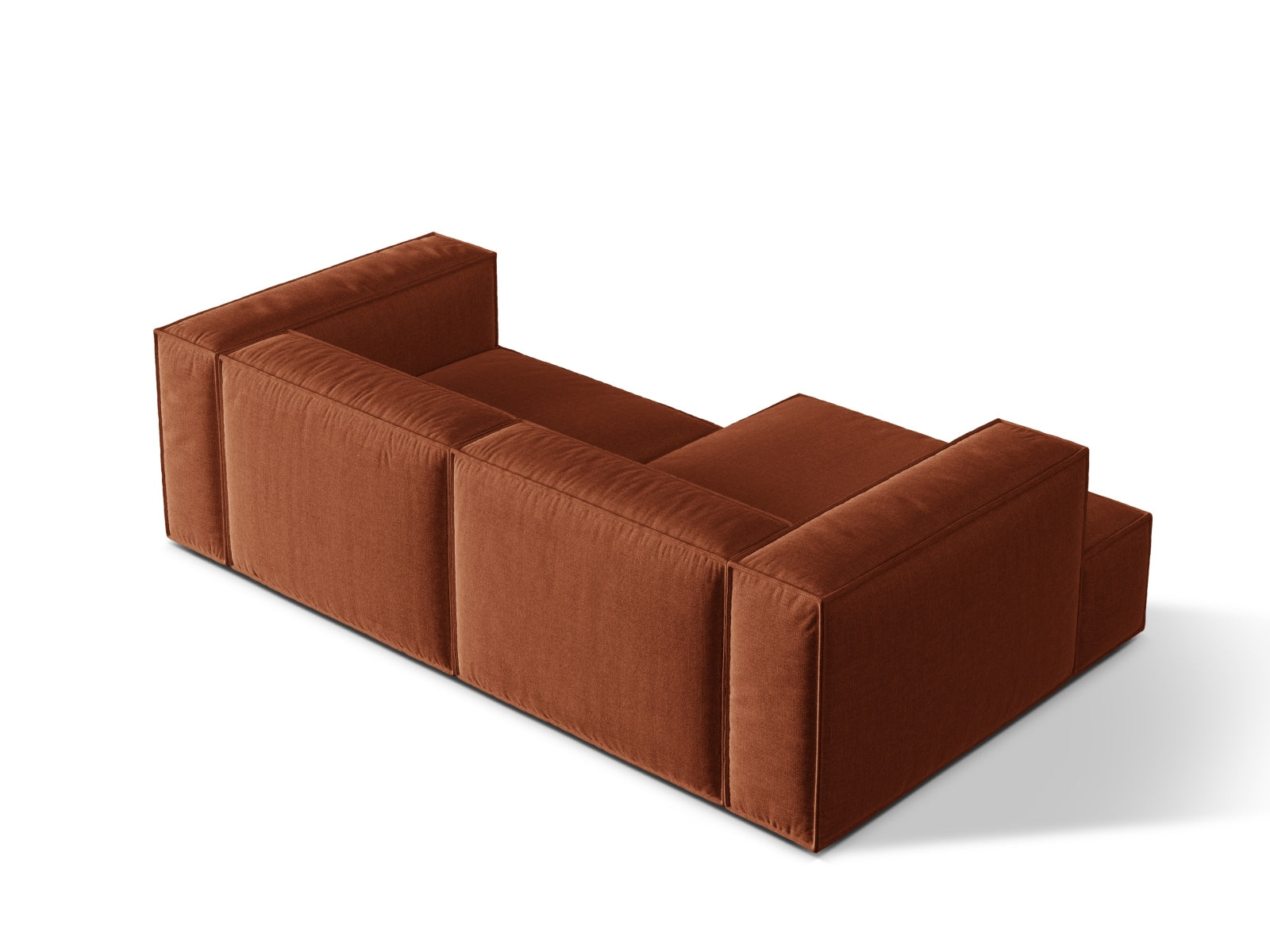 Nuria Modulares Ecksofa links 3 Sitzer in Brick präsentiert im Onlineshop von KAQTU Design AG. Ecksofa links ist von Micadoni